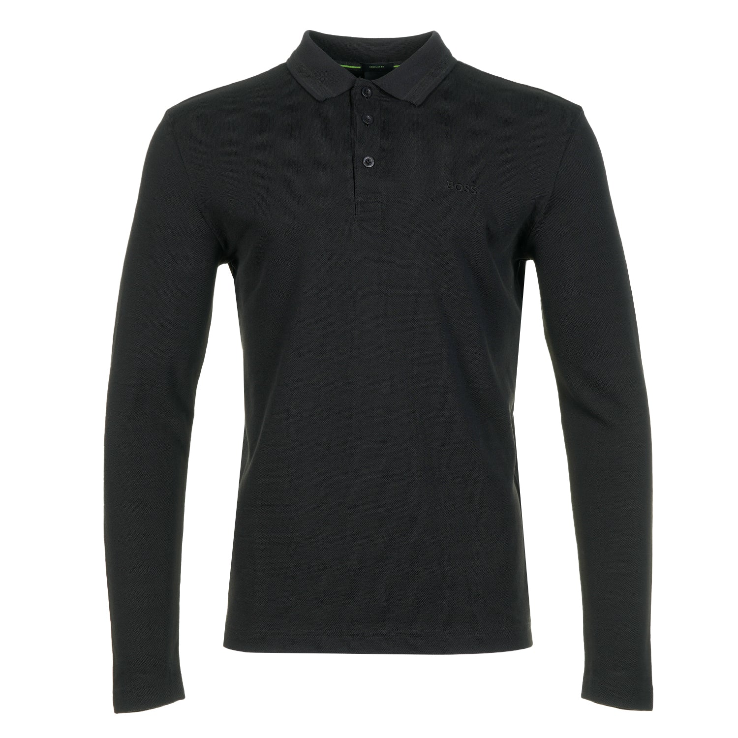 Boss Plisy Long Sleeve Polo Shirt 009 Black – Ragazzi Clothing