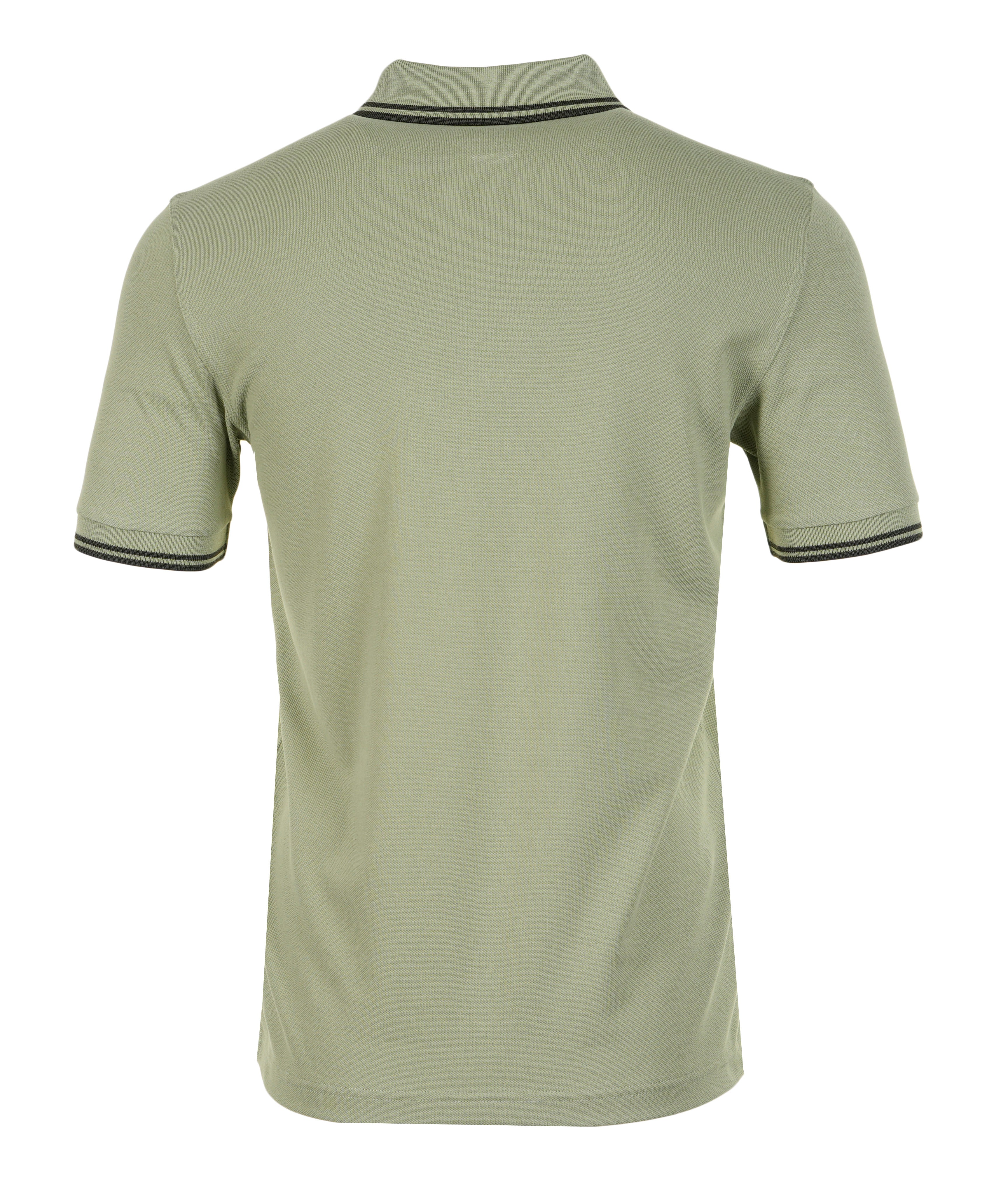 Short Sleeve Twin Tipped Polo Shirt Olive Mint Green