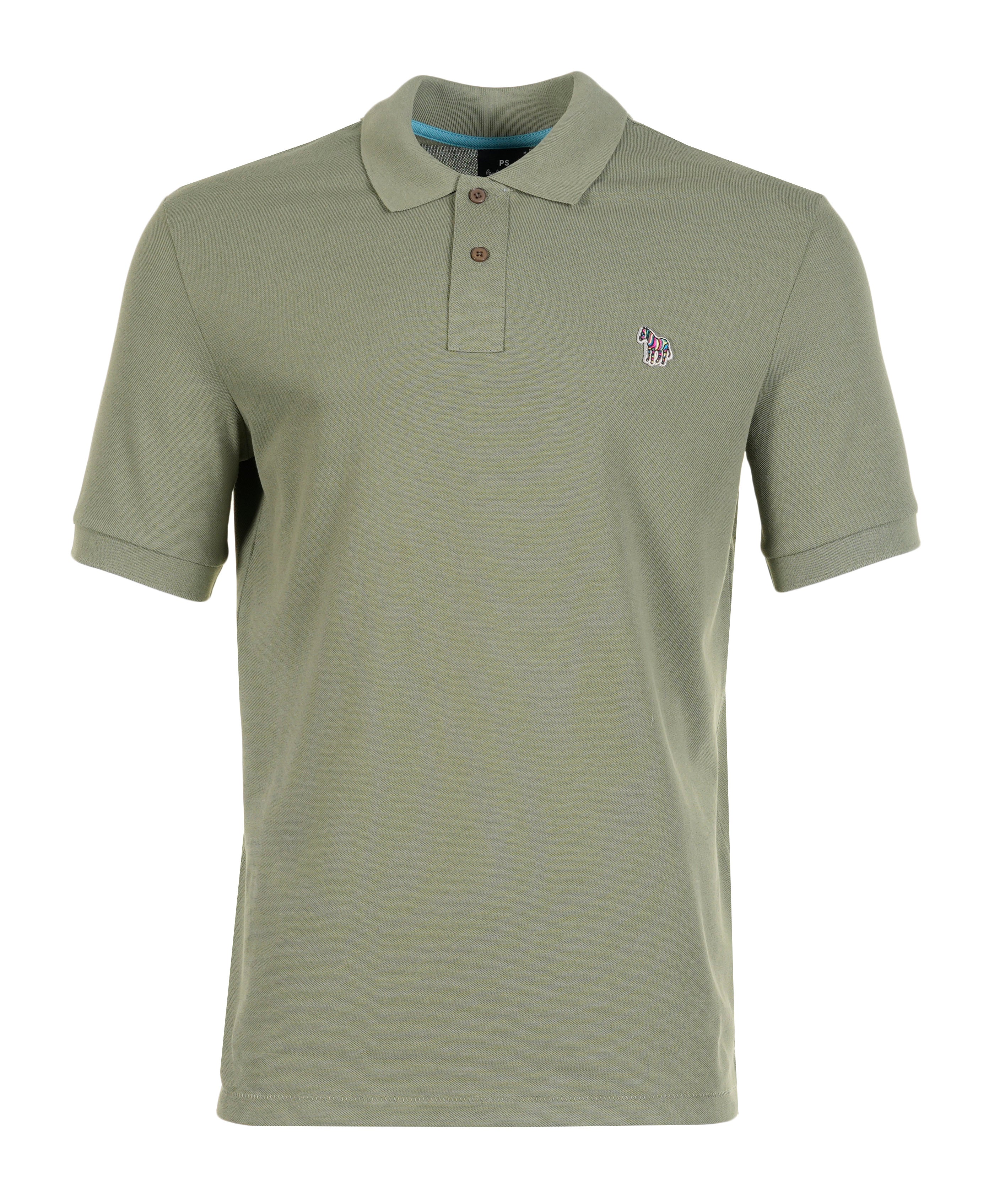 Regular Fit Short Sleeve Zebra Polo Shirt Green