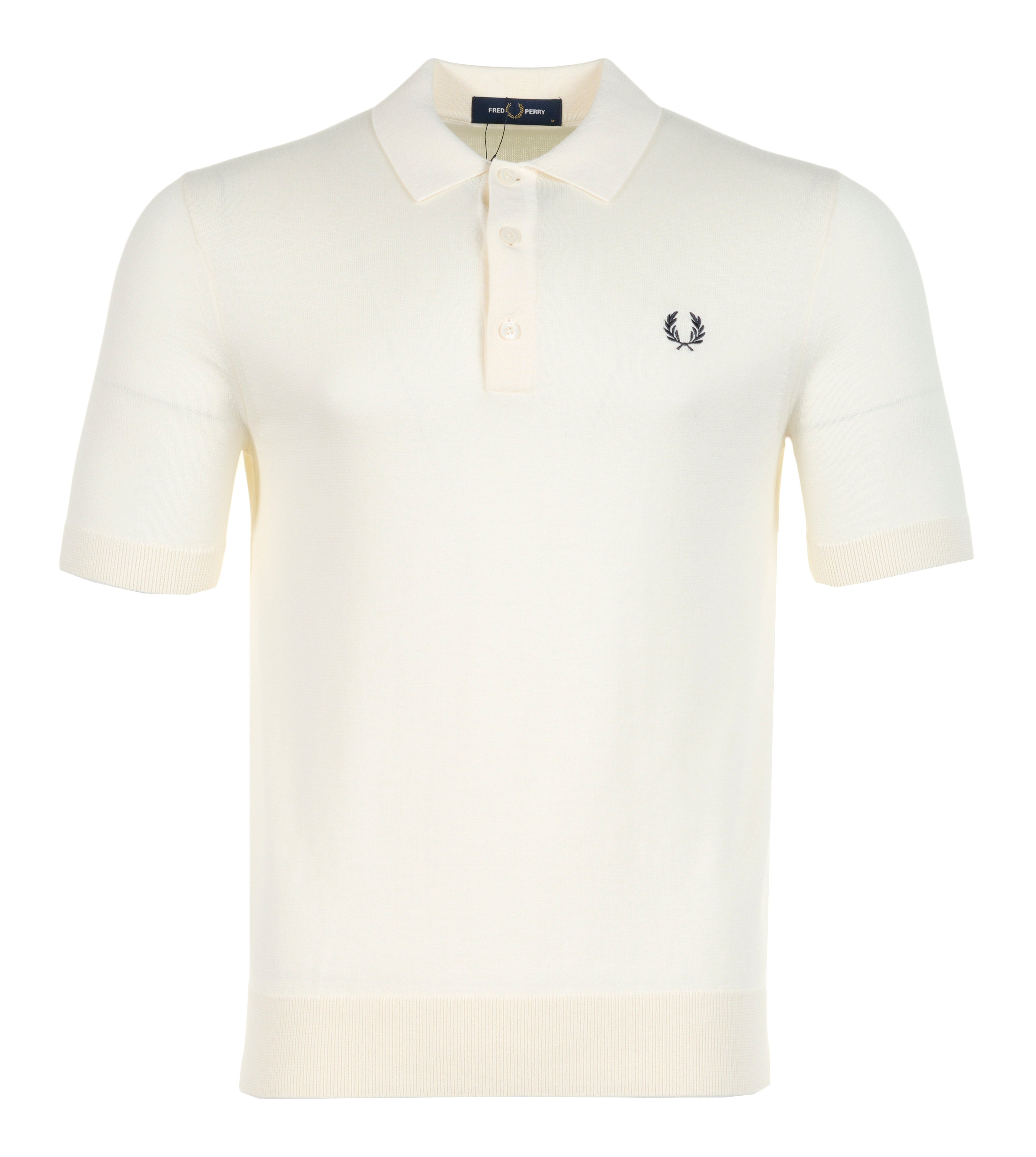 Cotton Knitted Polo Shirt Ecru