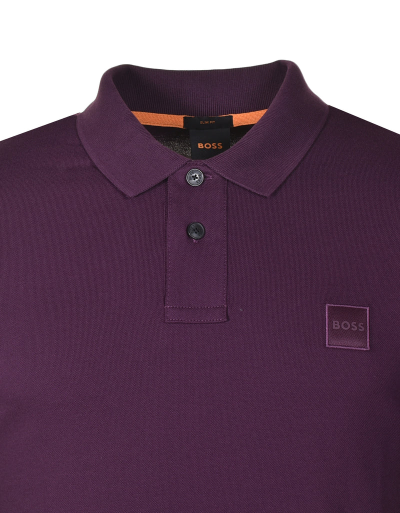 Passerby Long Sleeve Polo Shirt Medium Purple