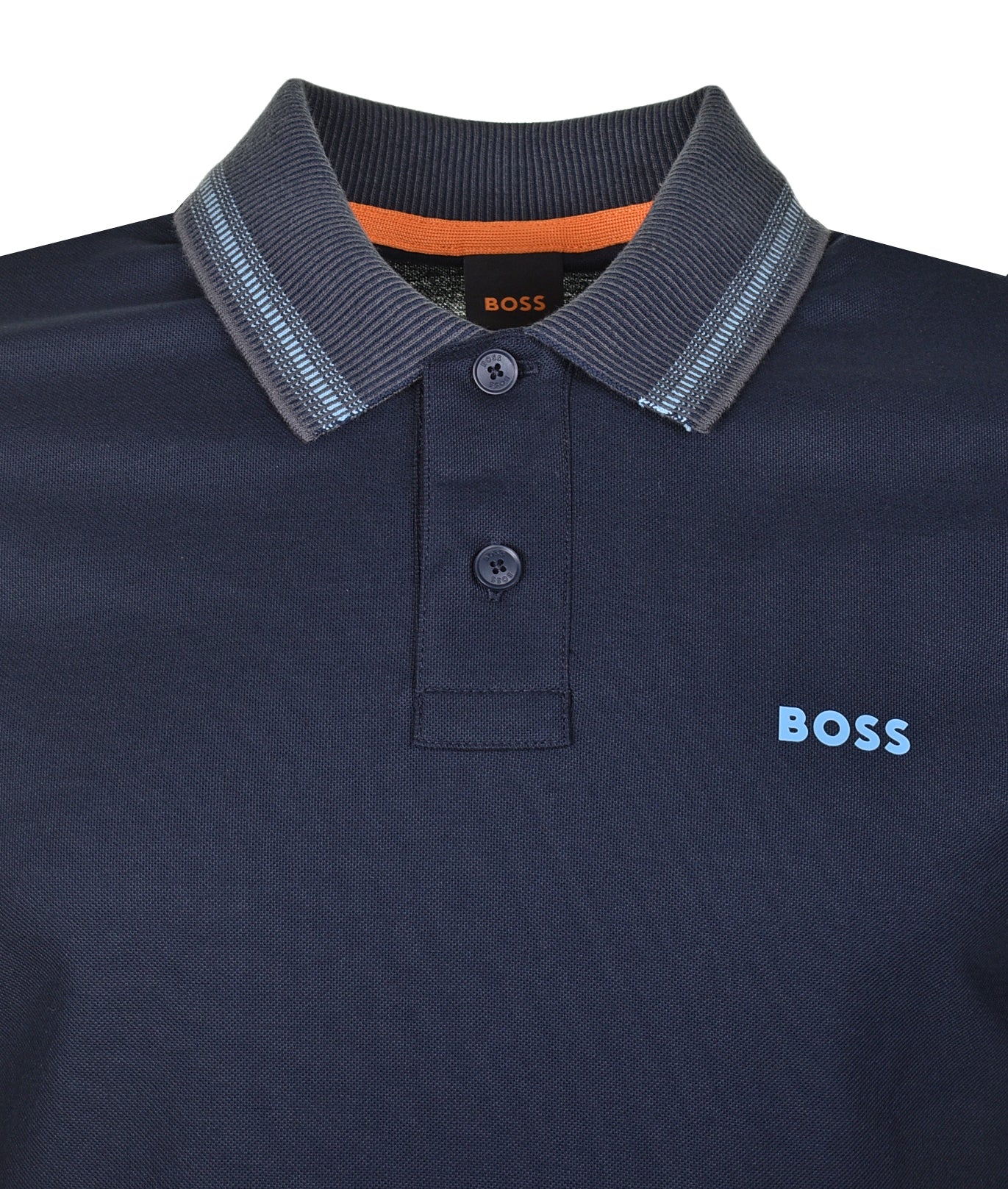 PeGlitch Knit Short Sleeve Polo Shirt Dark Blue