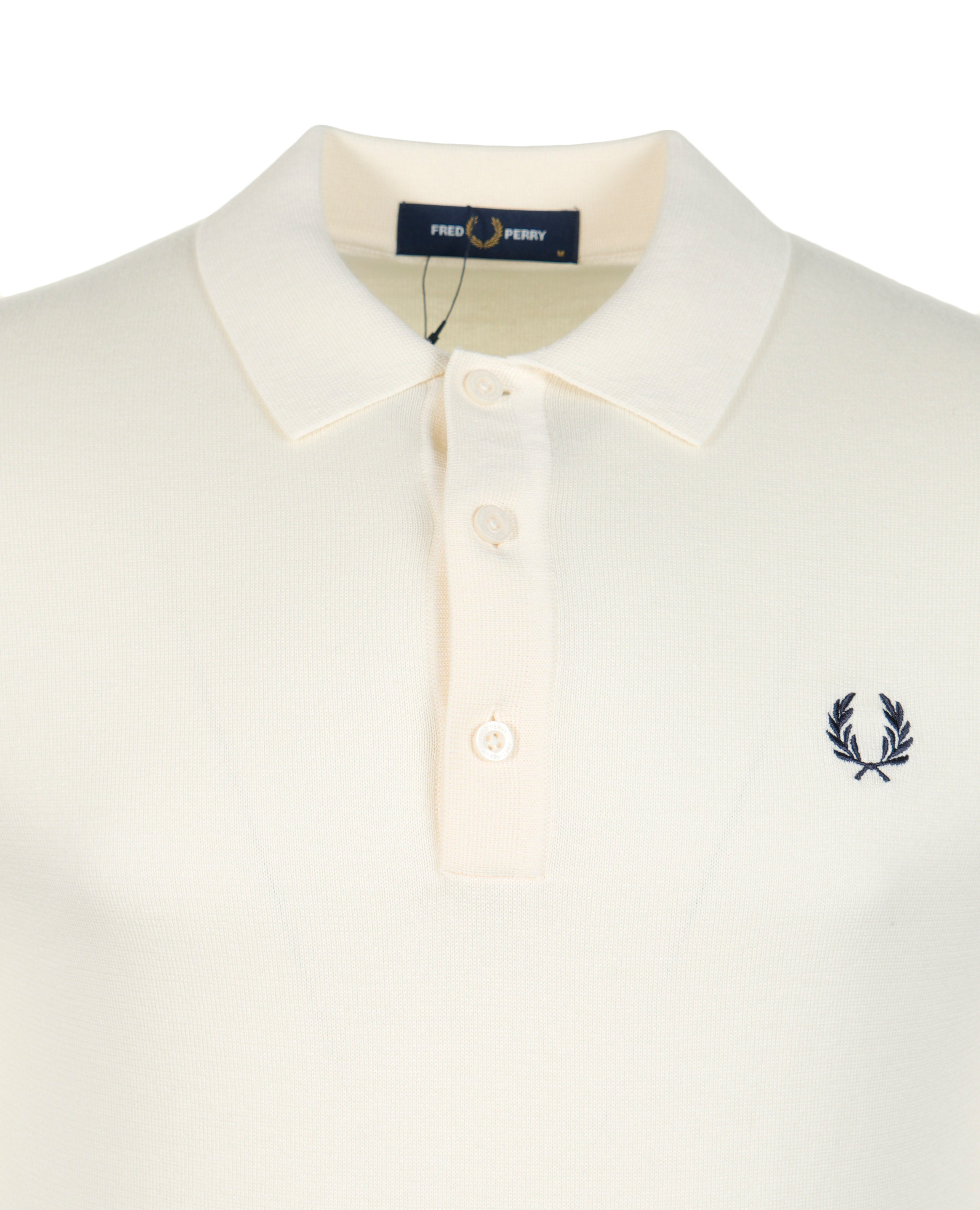 Cotton Knitted Polo Shirt Ecru