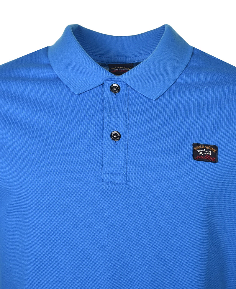 Short Sleeve Polo Shirt Bright Blue