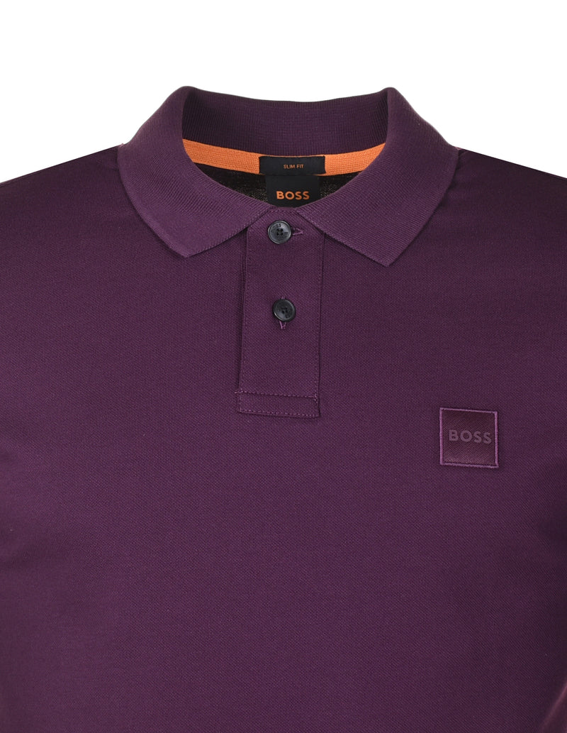 Passenger Short Sleeve Polo Shirt Medium Purple