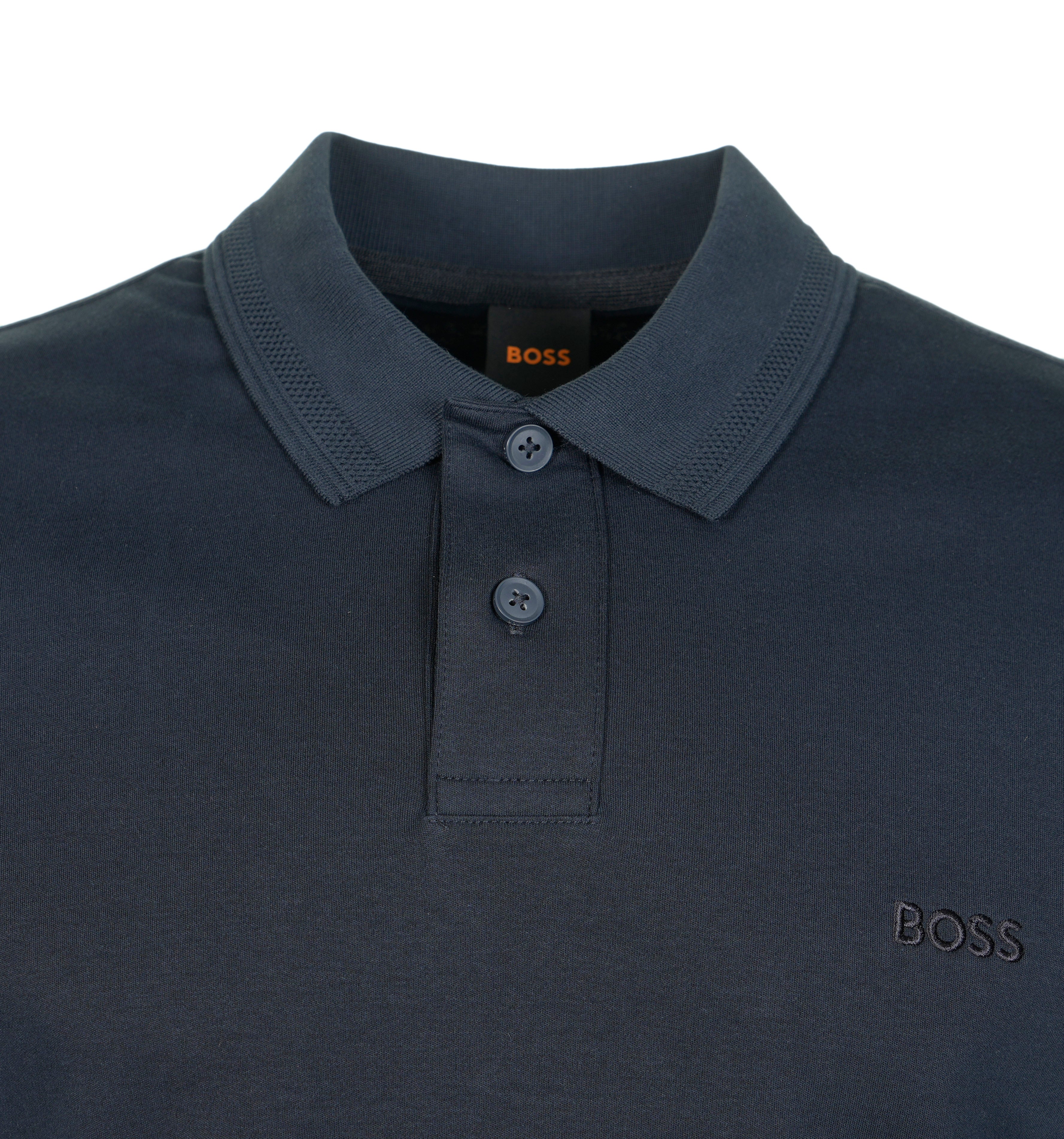 Pe Interlock Short Sleeve Polo Shirt Dark Blue