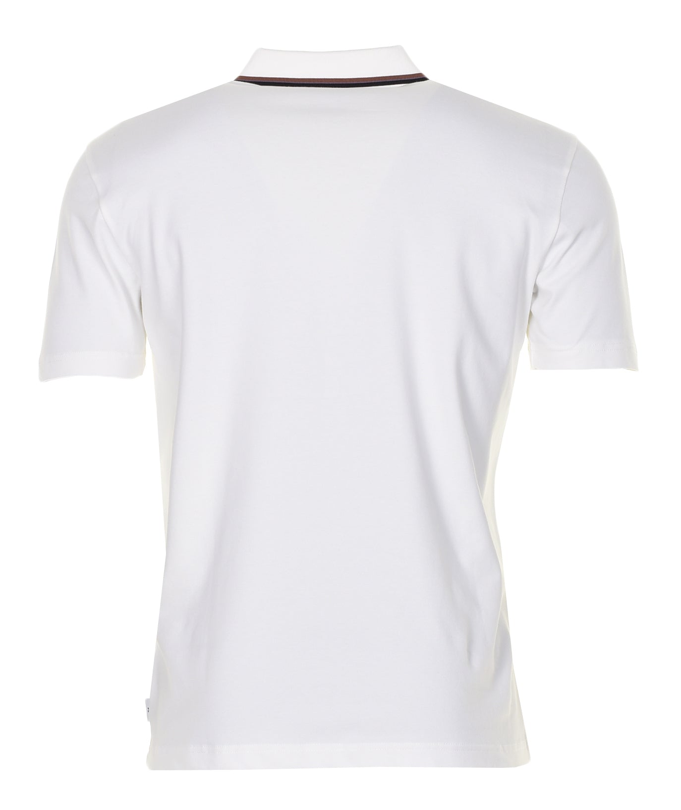 Regular Fit Short Sleeve Stripe Detail Polo Shirt Off White