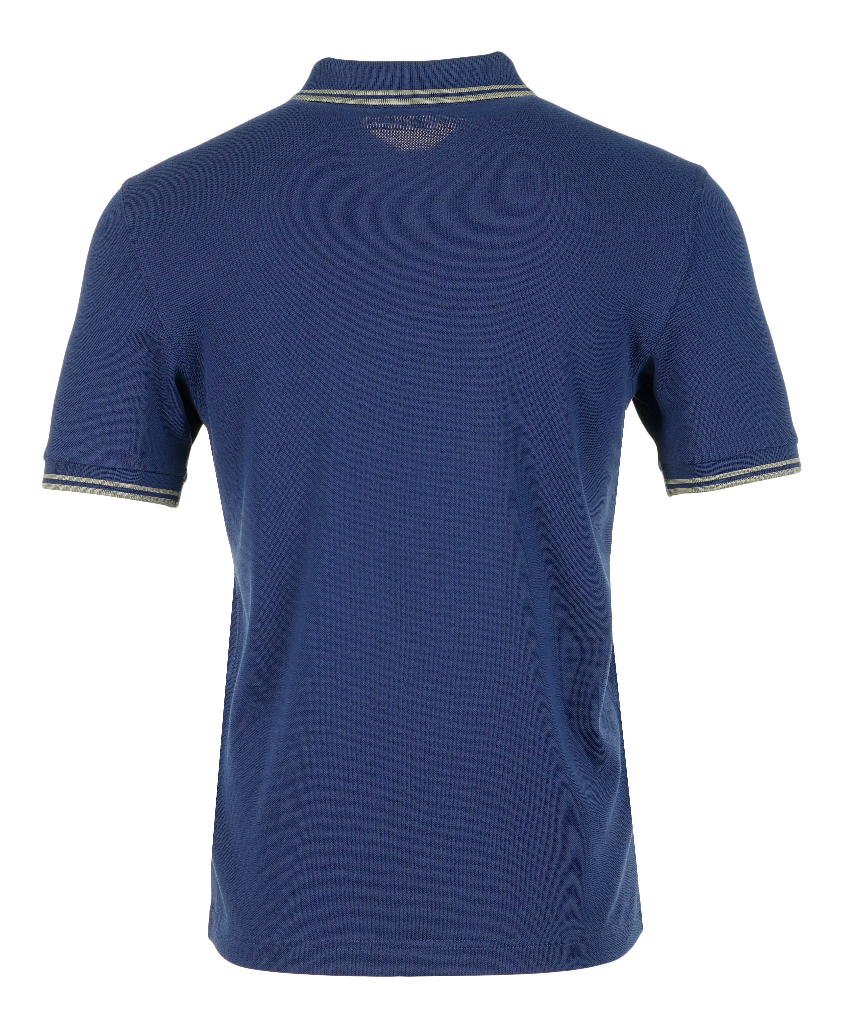 Short Sleeve Twin Tipped Polo Shirt French Navy Olive Mint