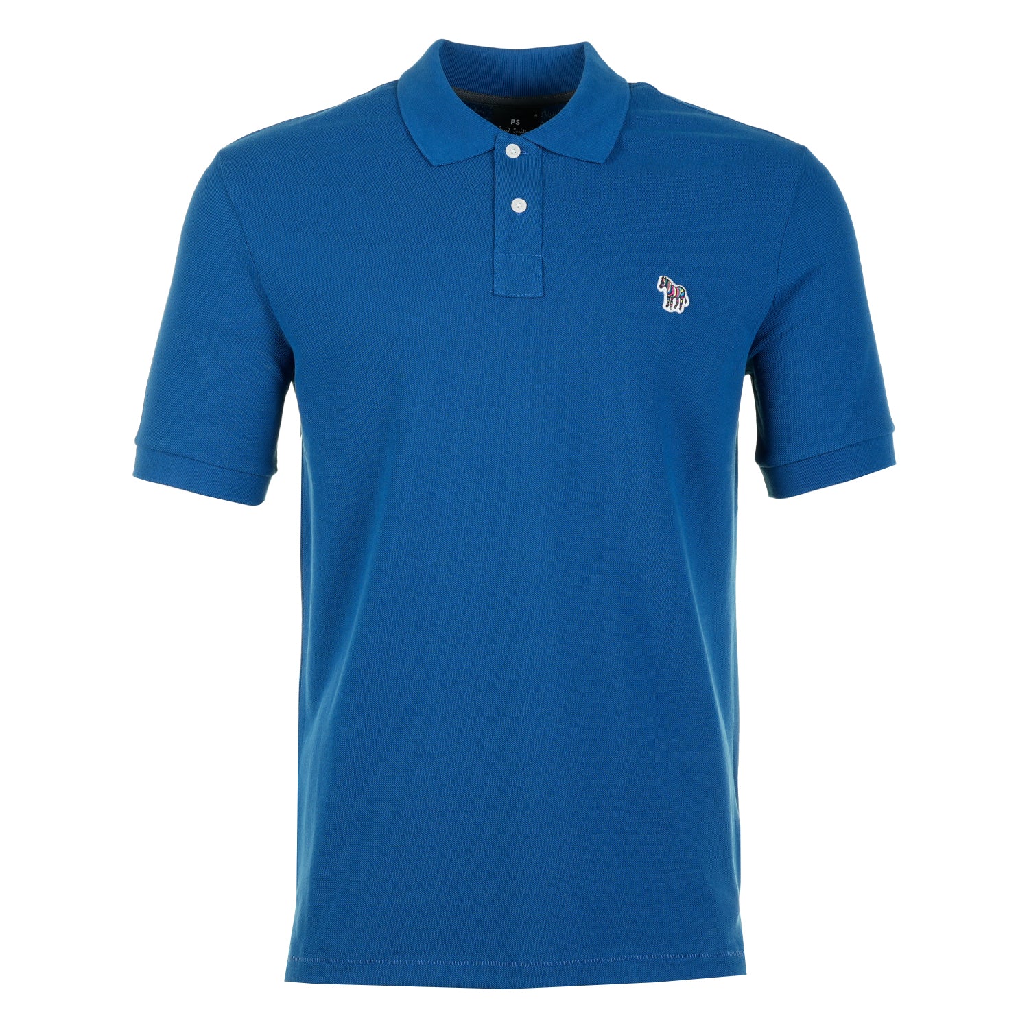 Regular Fit Short Sleeve Zebra Polo Shirt Cobalt Blue