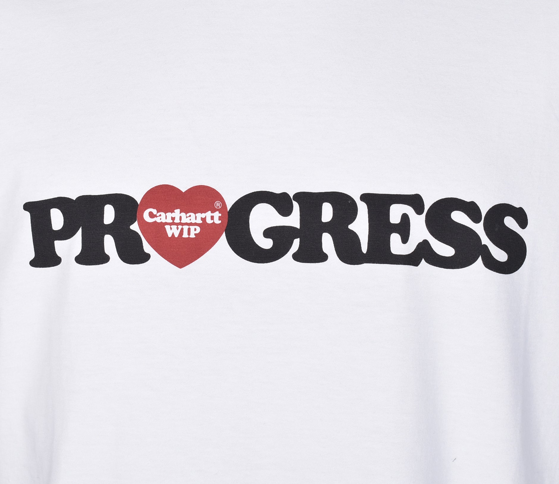 Short Sleeve Heart Progress T Shirt White