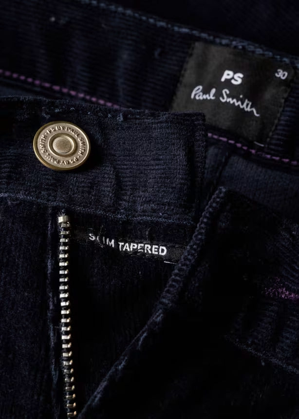 Slim Tapered Fit Cords Very Dark Navy