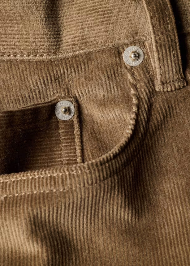 Slim Tapered Fit Cords Hazelnut