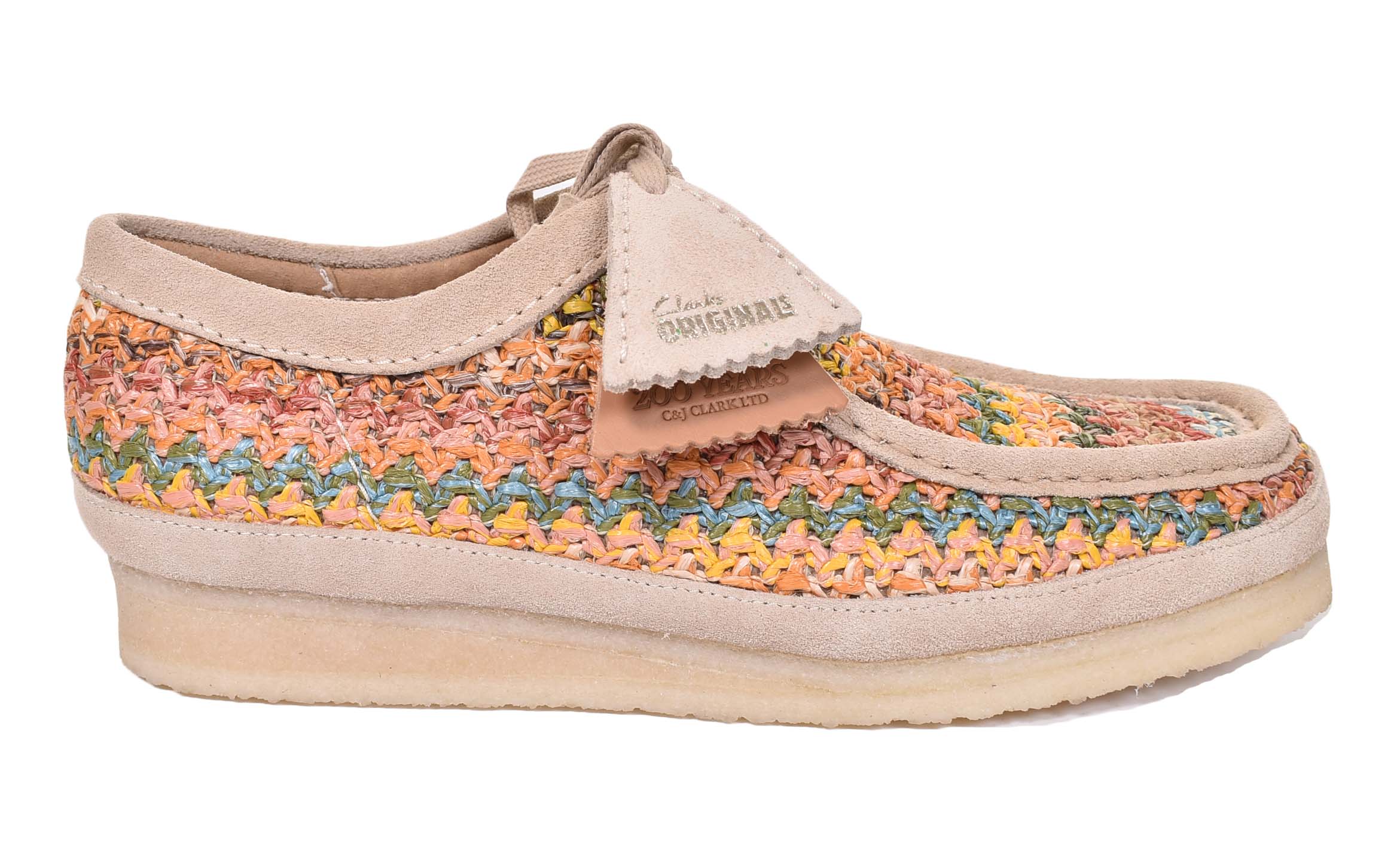 Clarks Originals Wallabee Shoe Multi Raffia