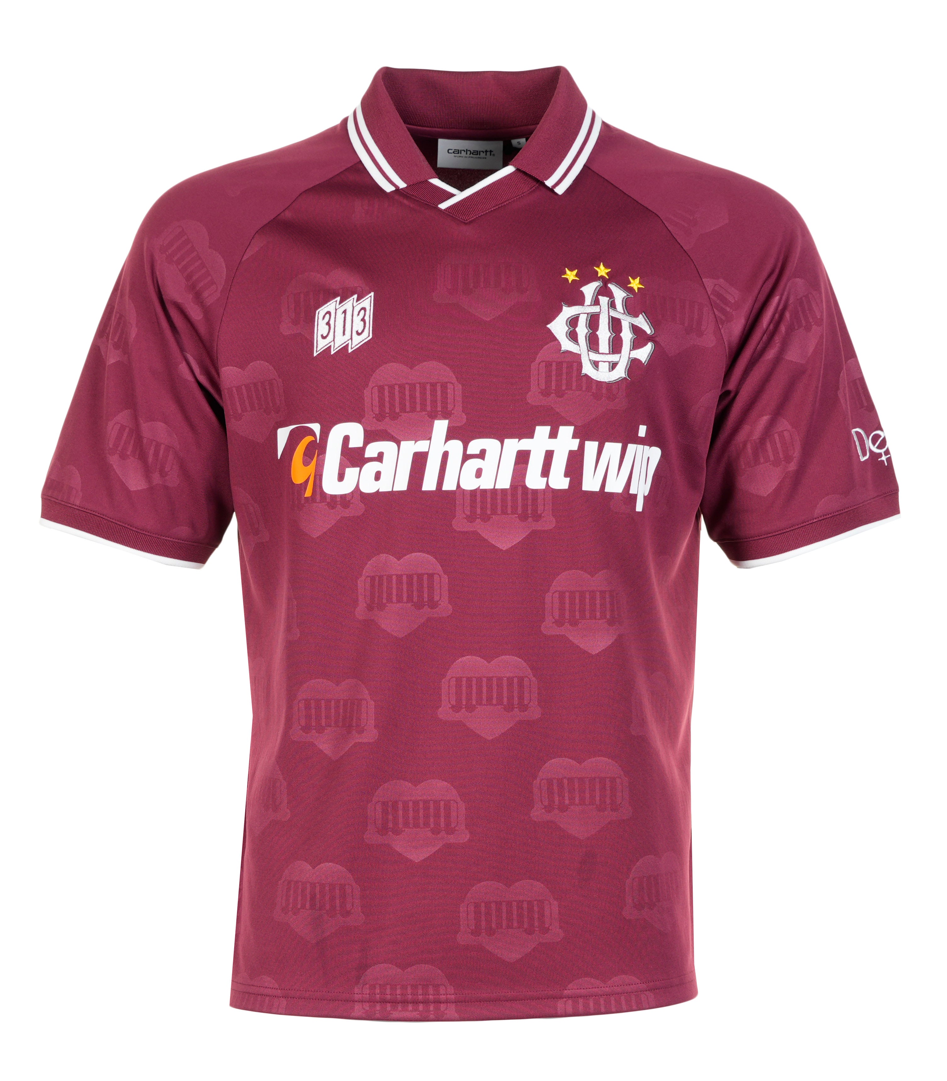 Carhartt WIP Short Sleeve Hartt's Football T Shirt Jacquard Mulberry