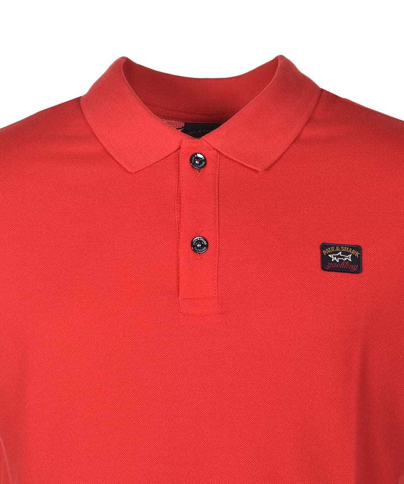 Short Sleeve Polo Shirt Bright Red