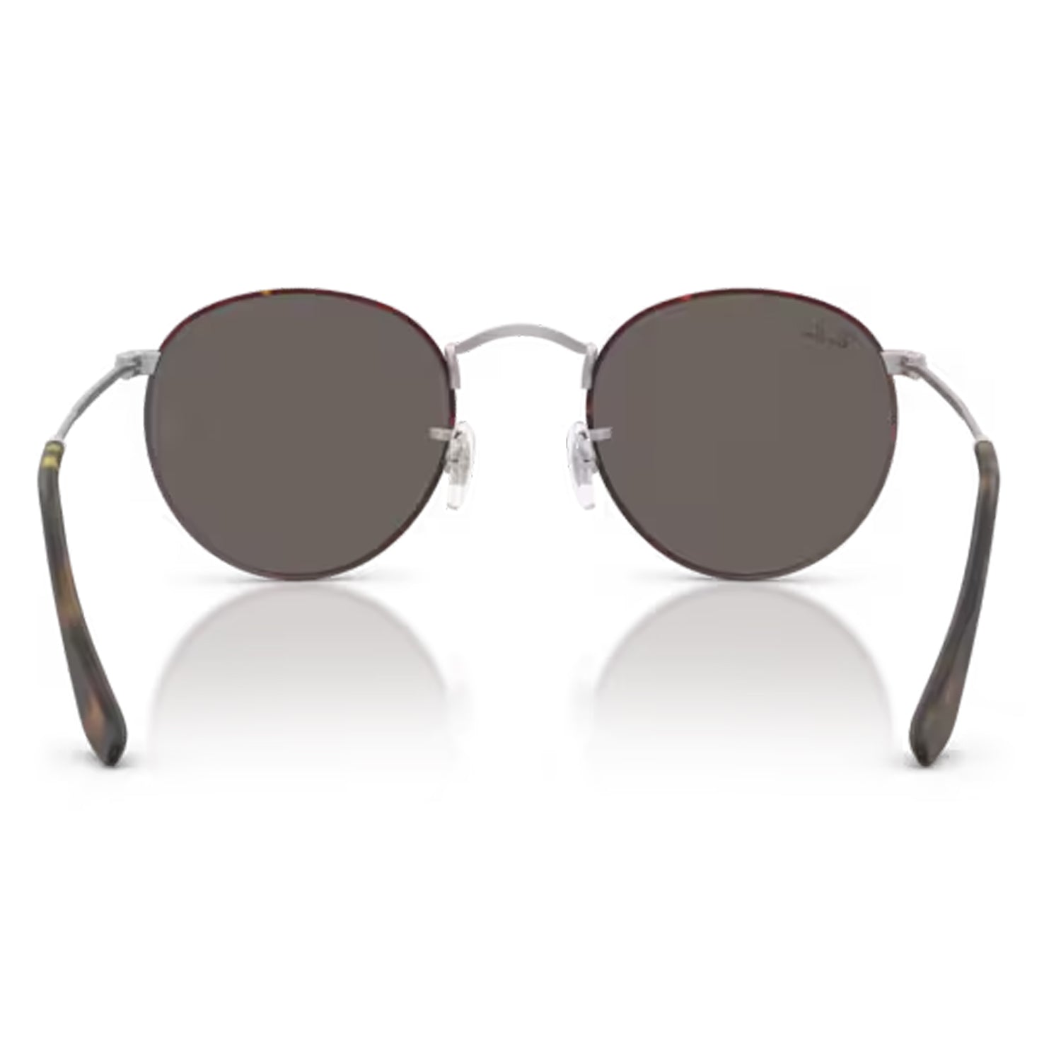 Rear Ray Ban Round Metal Matte Havana Matte Silver / Dark Grey