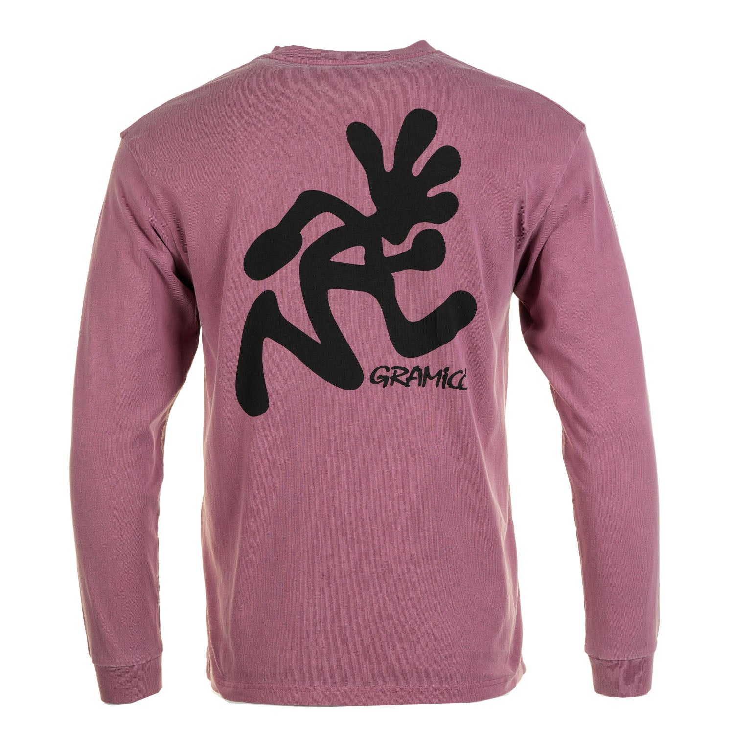 Long Sleeve Running Man Tee Pigment Dyed Red