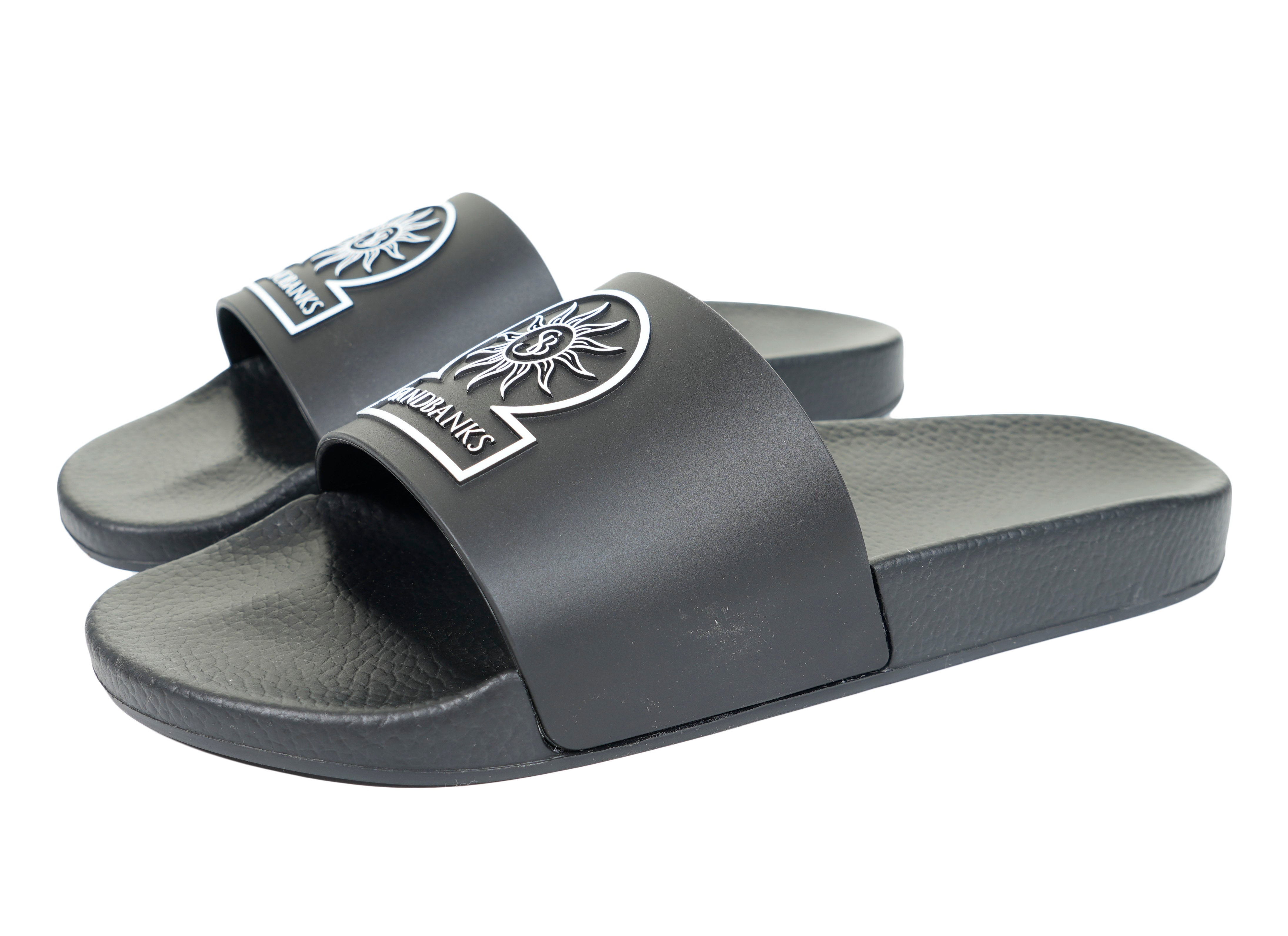 Badge Logo Sliders Black