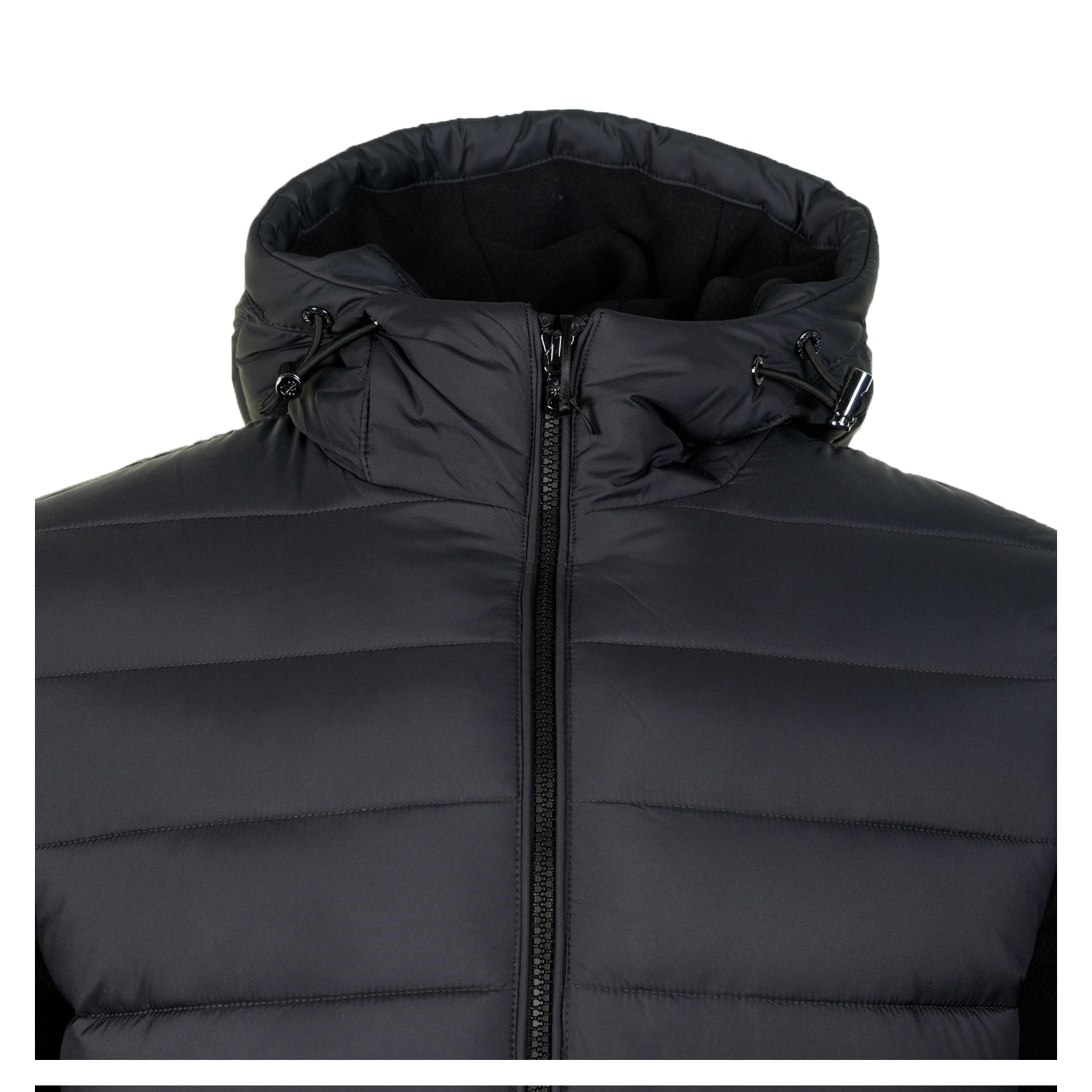 Outlander Polar Fleece Hooded Hybrid Jacket Black