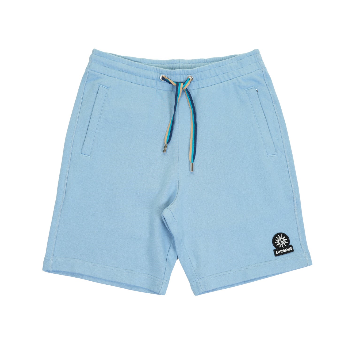 Badge Logo Sweat Shorts Dusty Blue