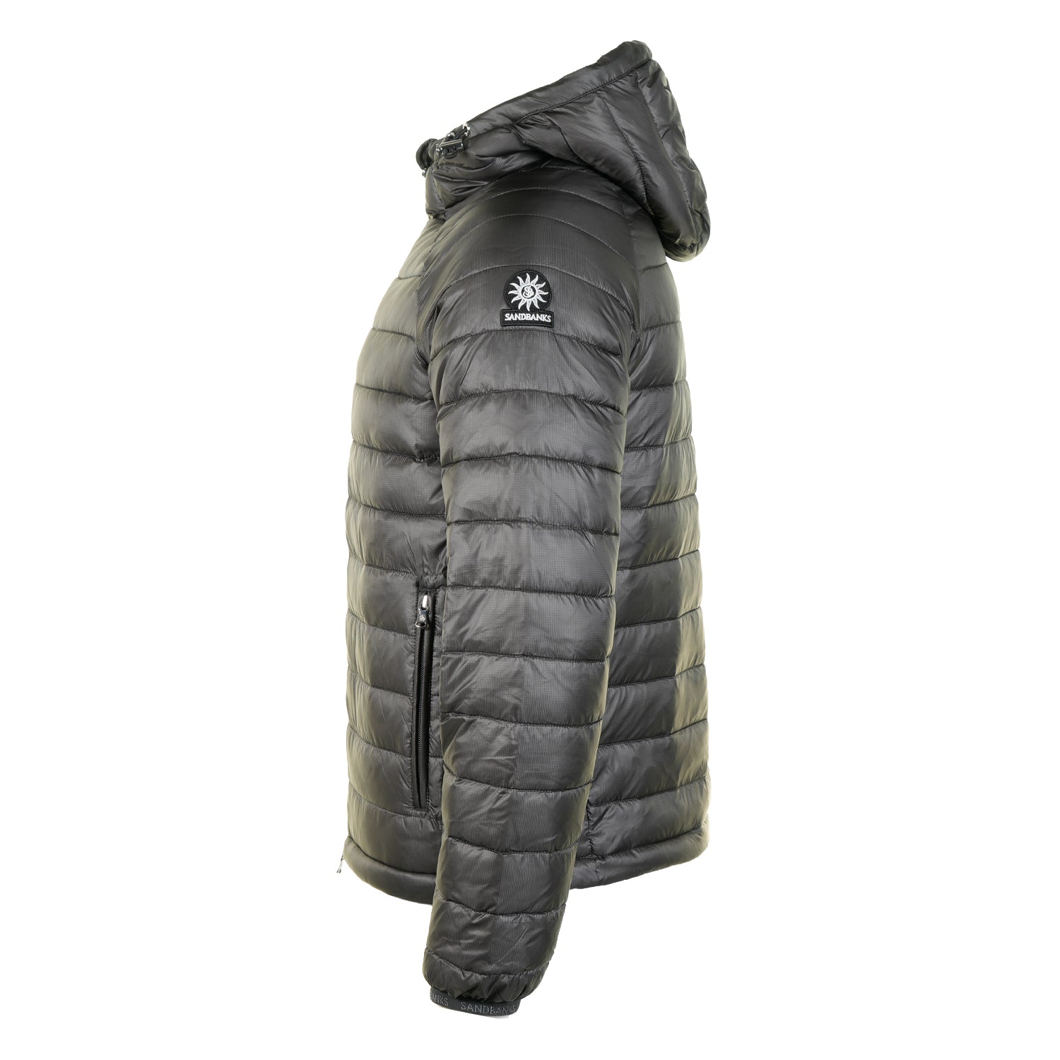 Hooded Ripstop Micro Puffer Jacket Anthracite