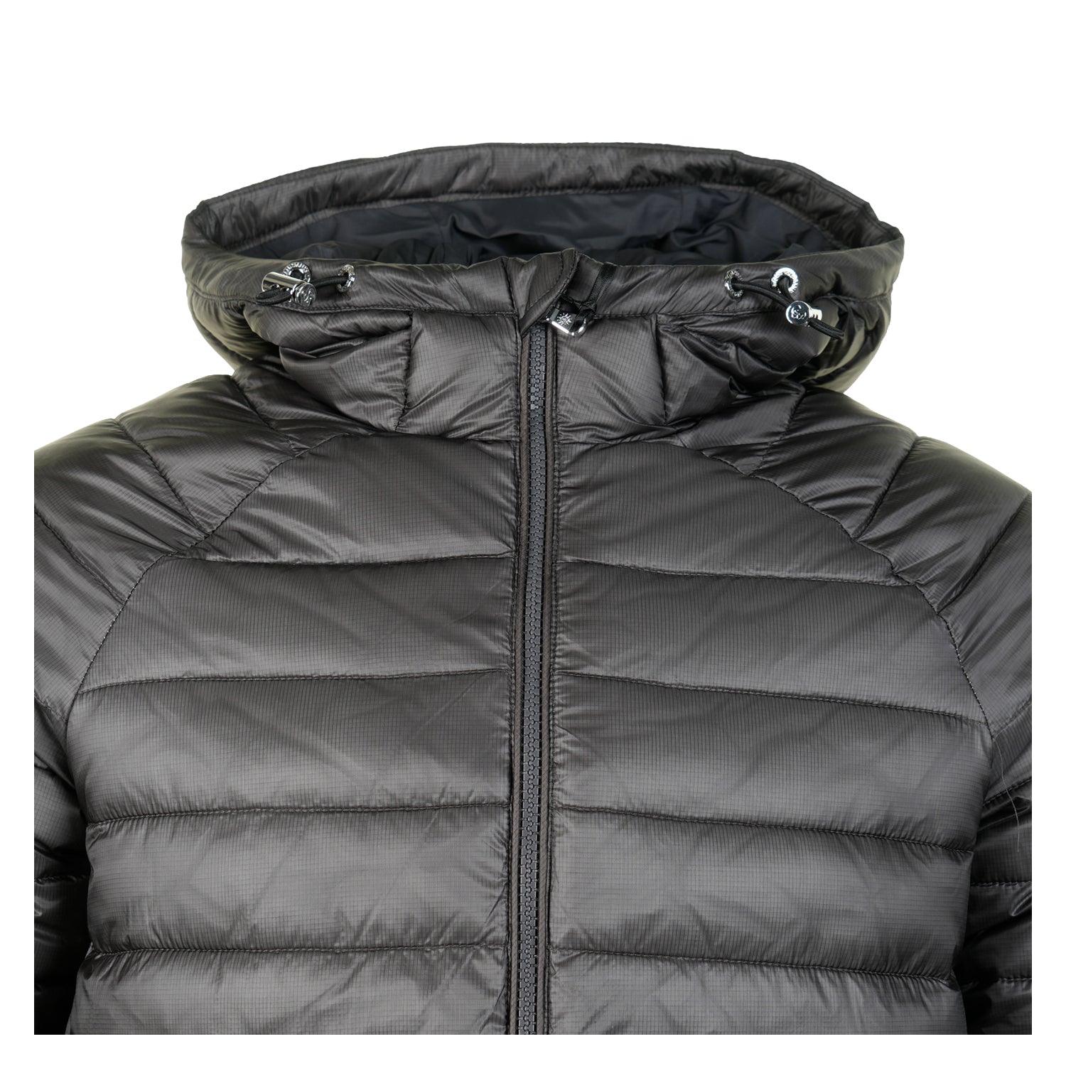 Hooded Ripstop Micro Puffer Jacket Anthracite