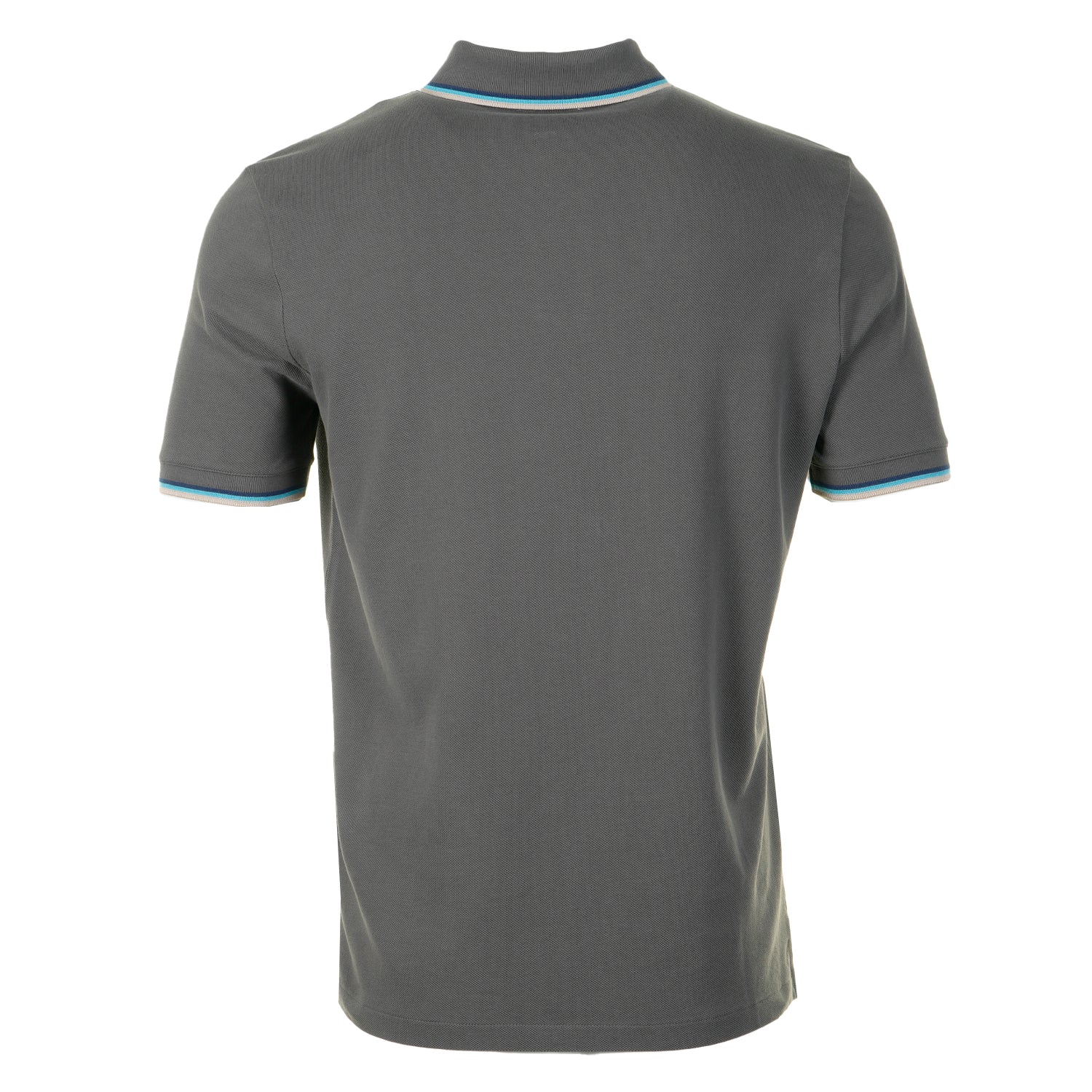 Short Sleeve Tipped Badge Logo Polo Shirt Anthracite