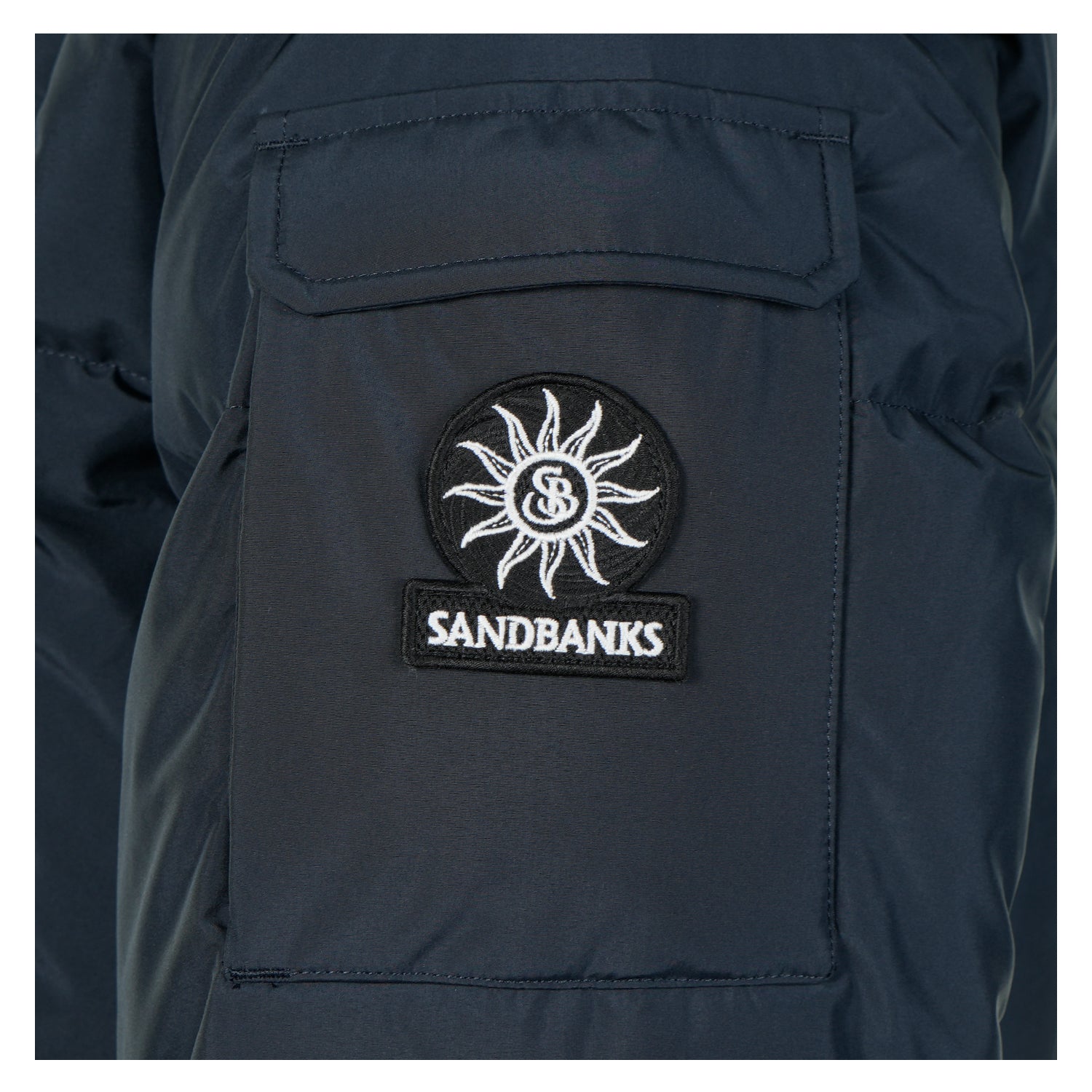 Alpha Wide Baffle Puffer Jacket Navy