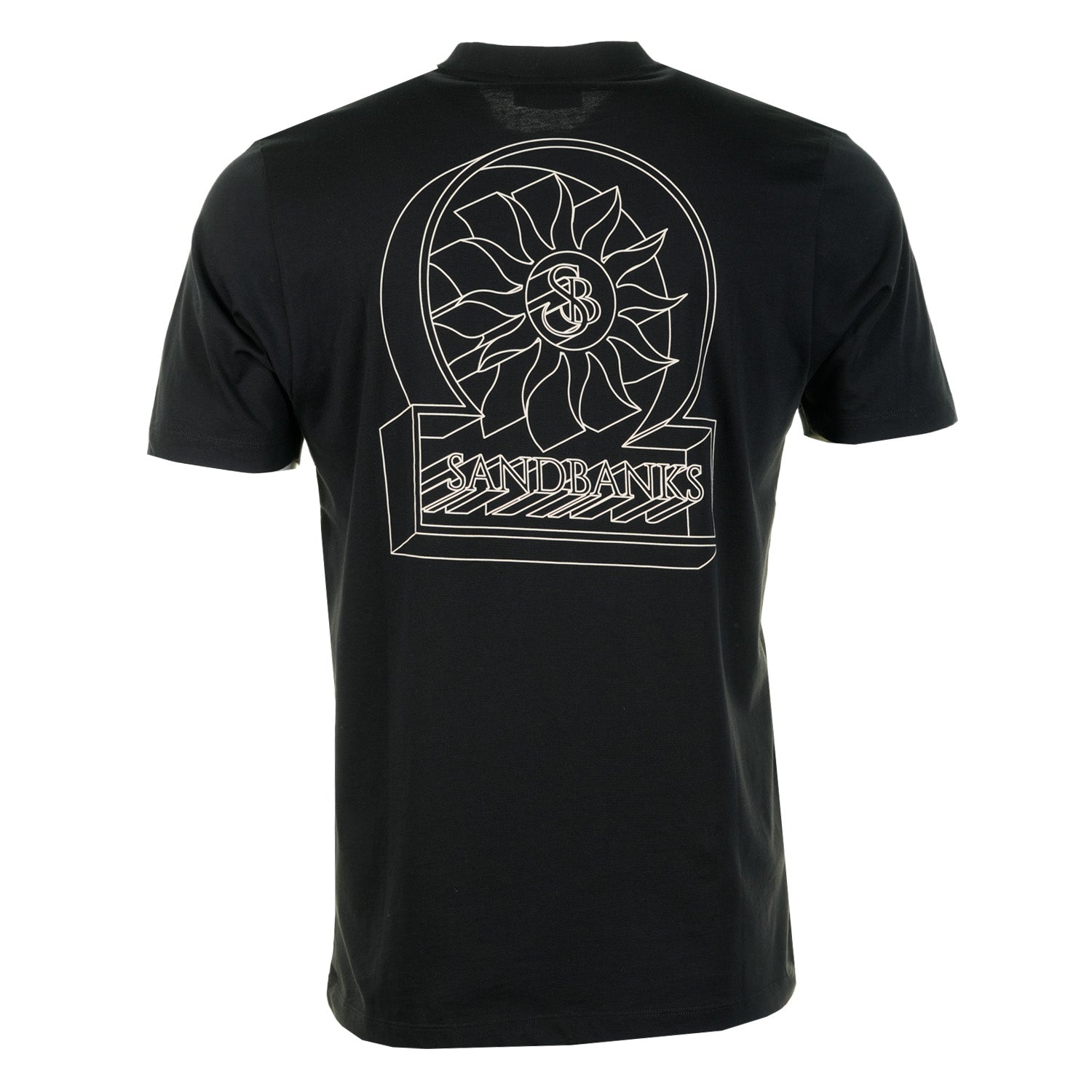 3D Logo Print T Shirt Black