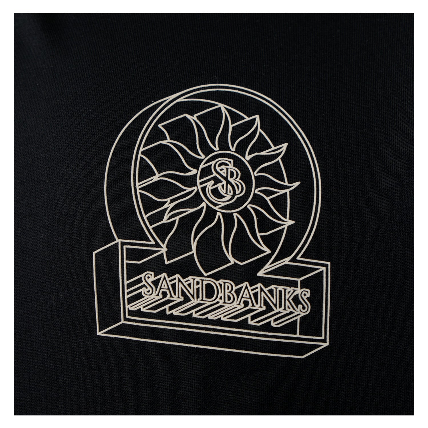 3D Logo Print T Shirt Black