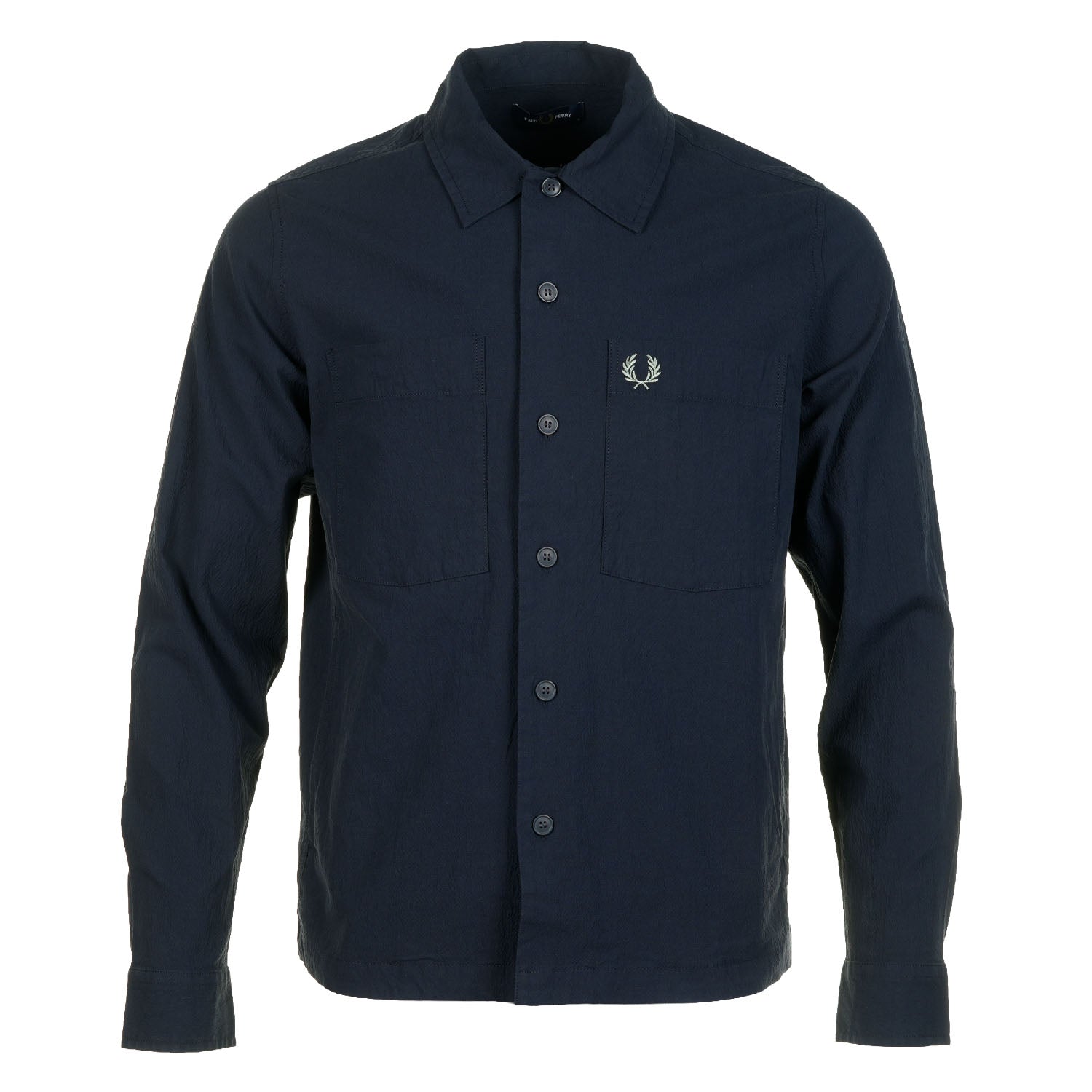 Seersucker Overshirt Navy