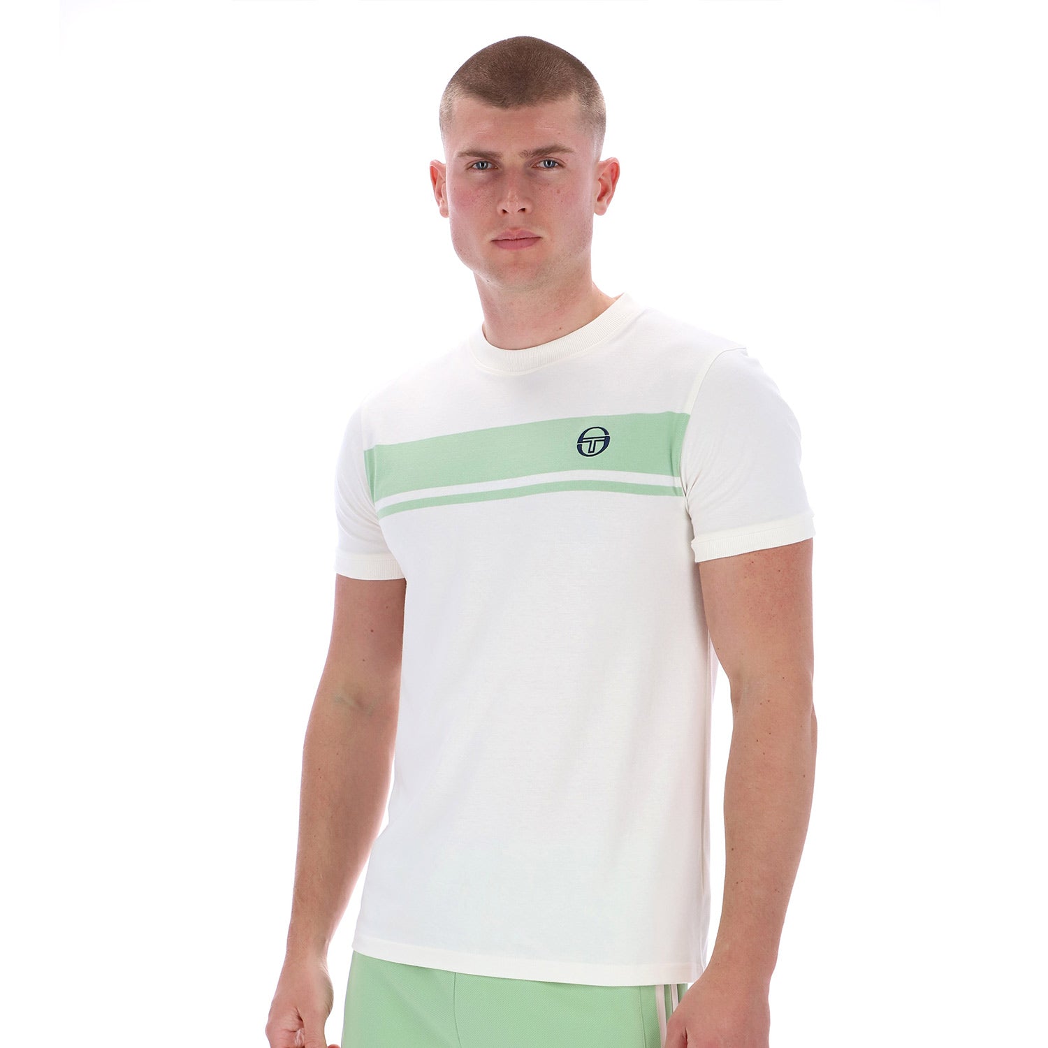 Short Sleeve Master Tee Gardenia Quiet Green