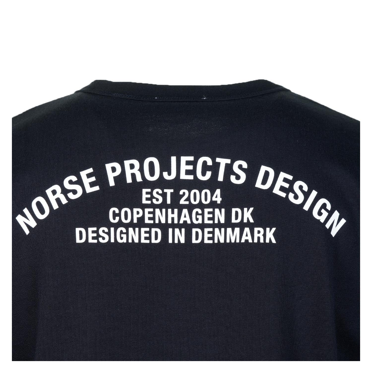 Snekkersten Organic Arch Print T Shirt Dark Navy
