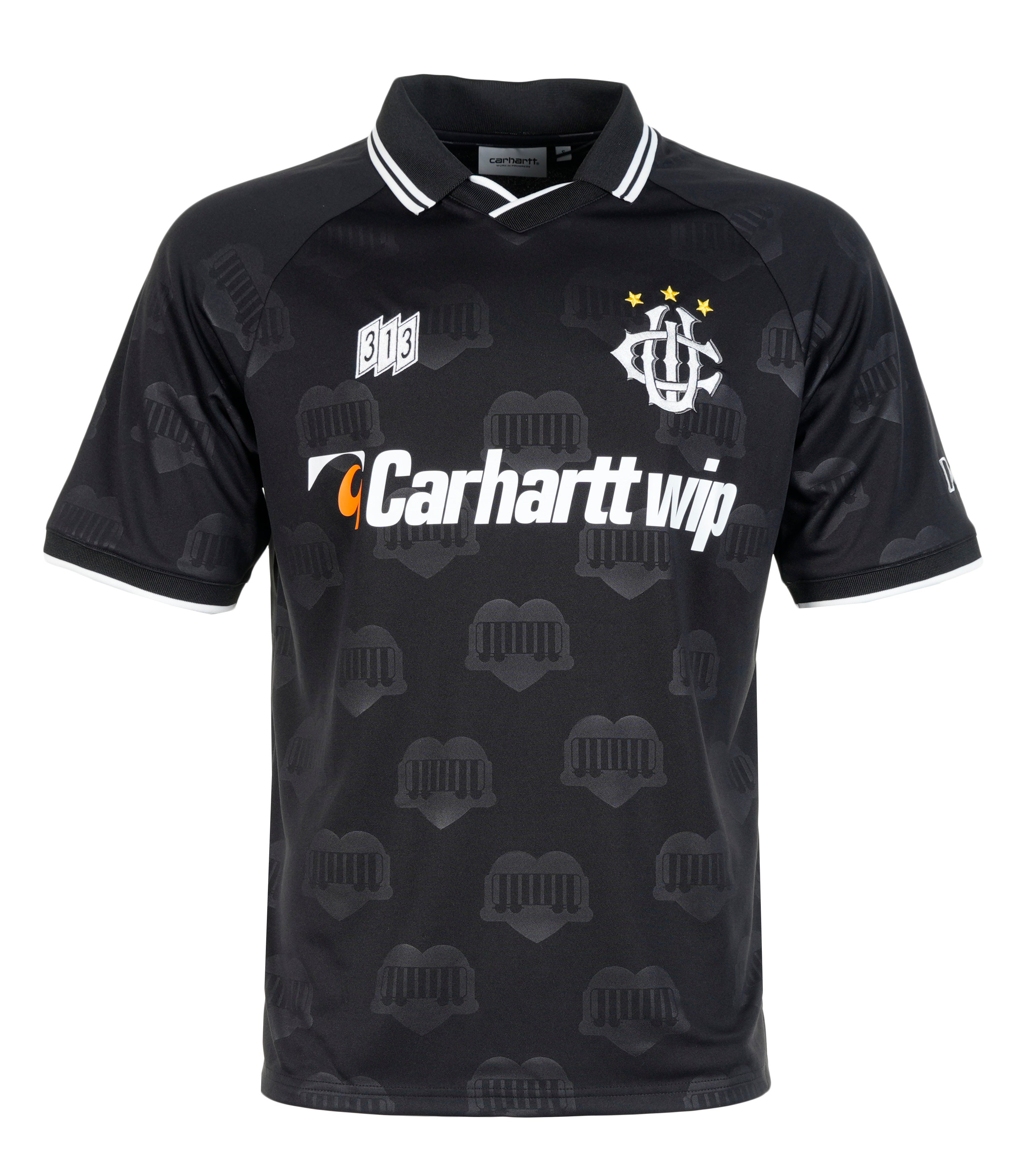 Short Sleeve Hartt's Football T Shirt Jacquard Black