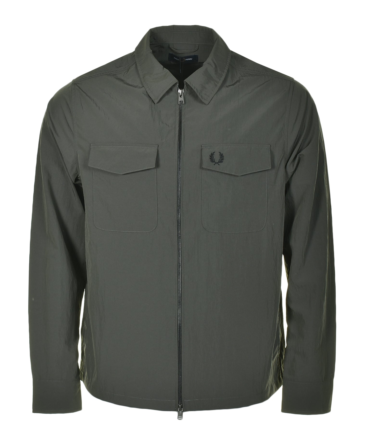Zip Through Overshirt Field Green