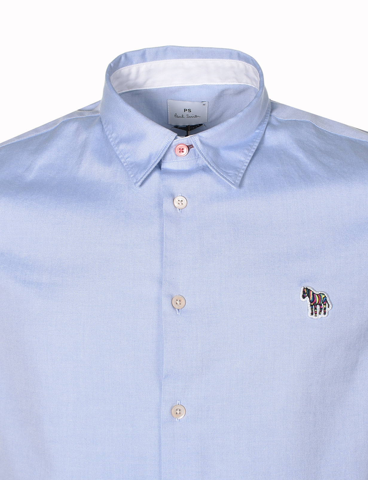 Short Sleeve Casual Fit Zebra Shirt Blue