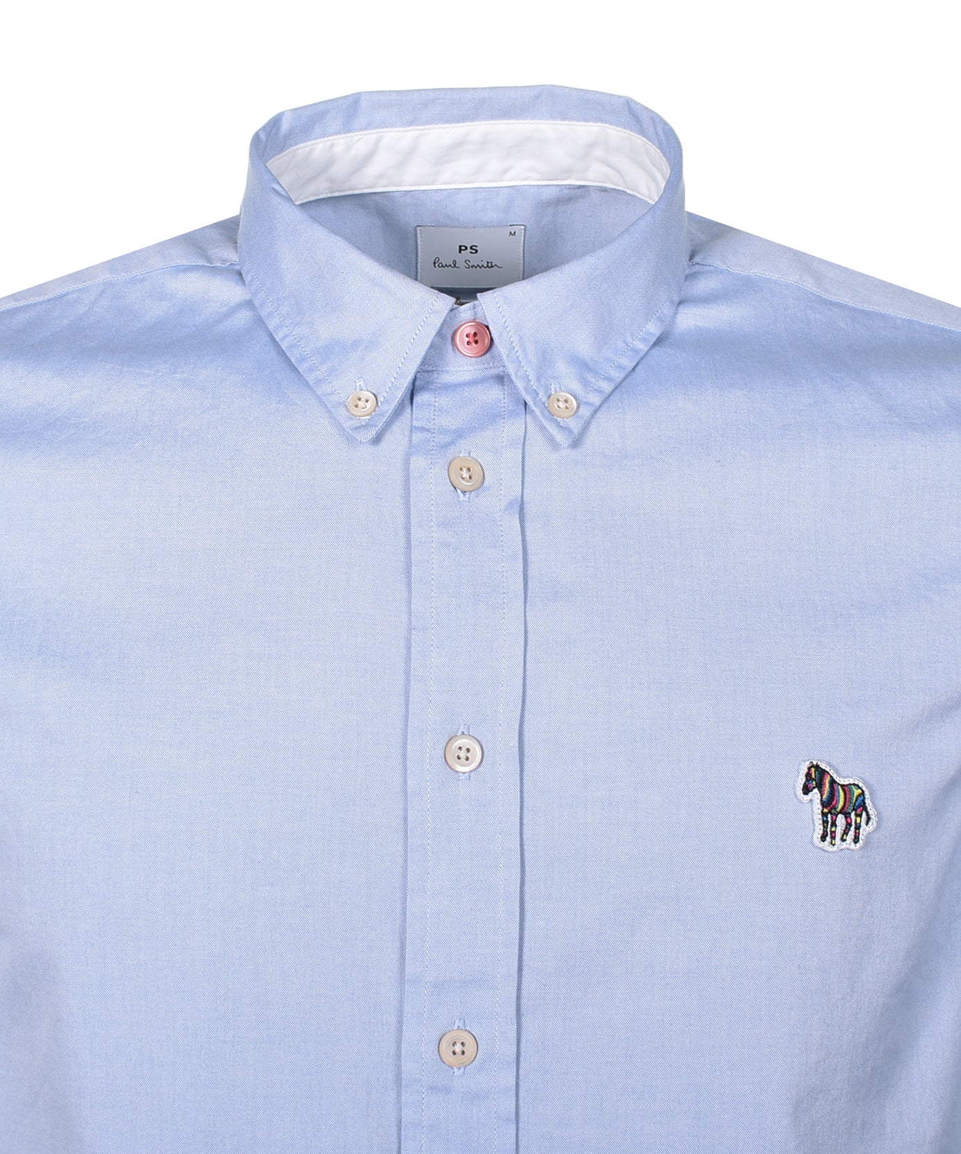 Long Sleeve Tailored Fit Zebra Shirt Blue