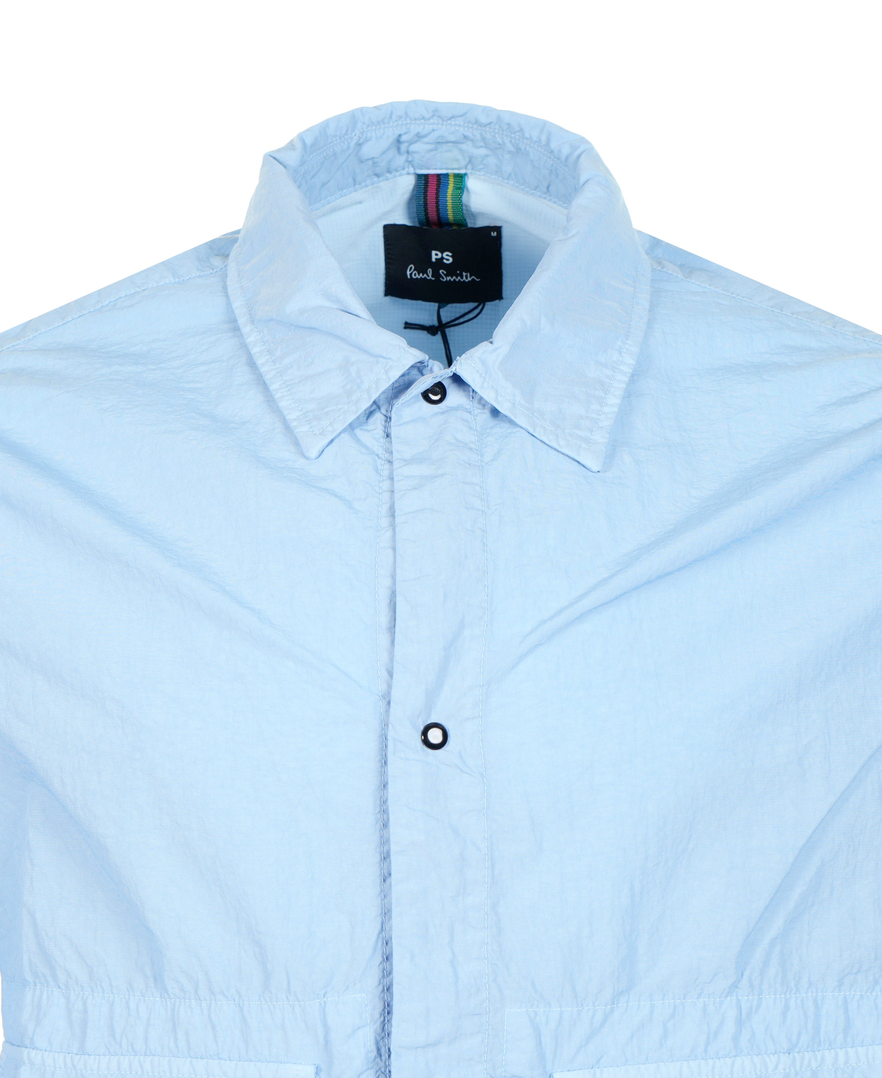 Unlined Overshirt Jacket Light Blue