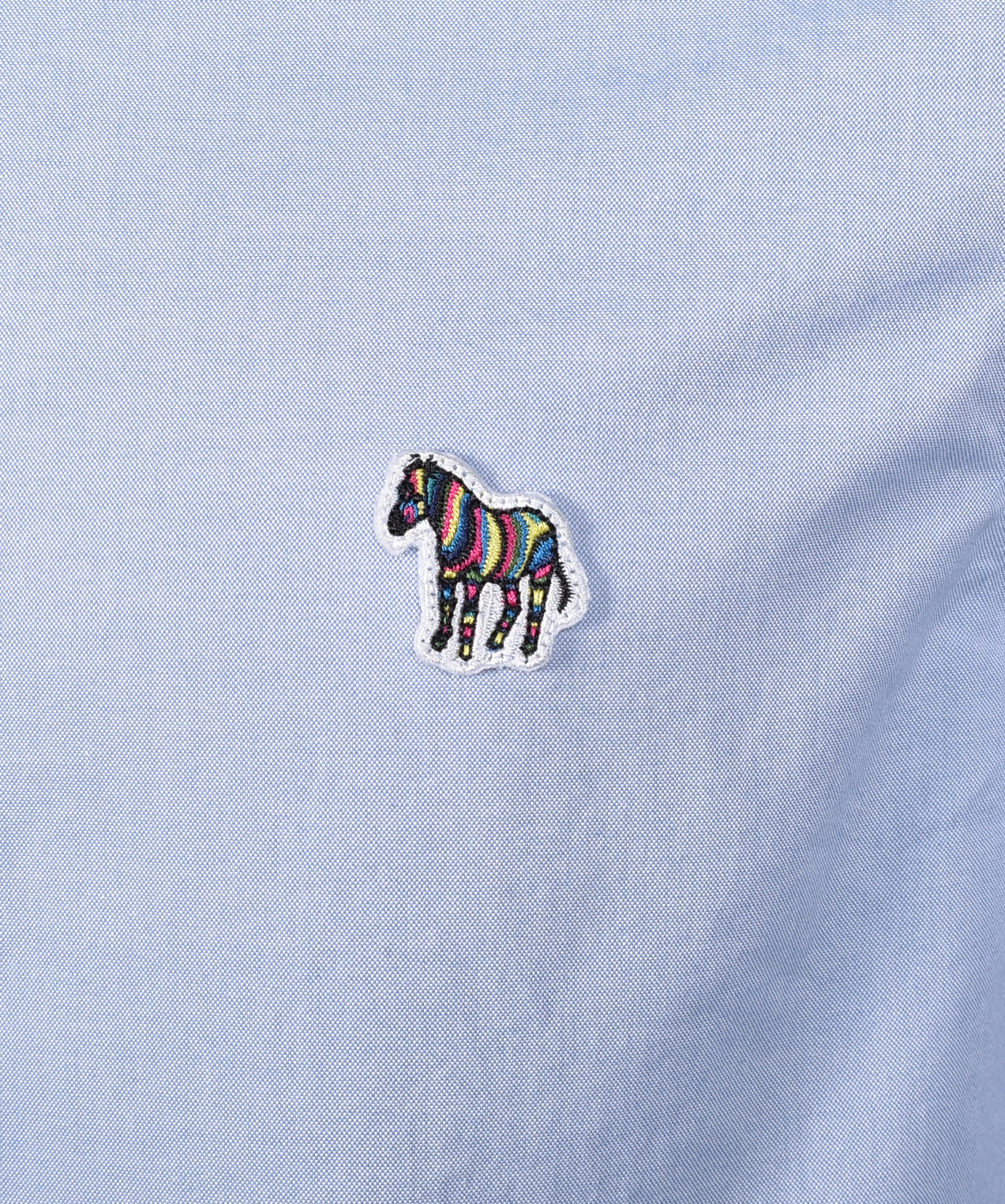 Long Sleeve Tailored Fit Zebra Shirt Blue