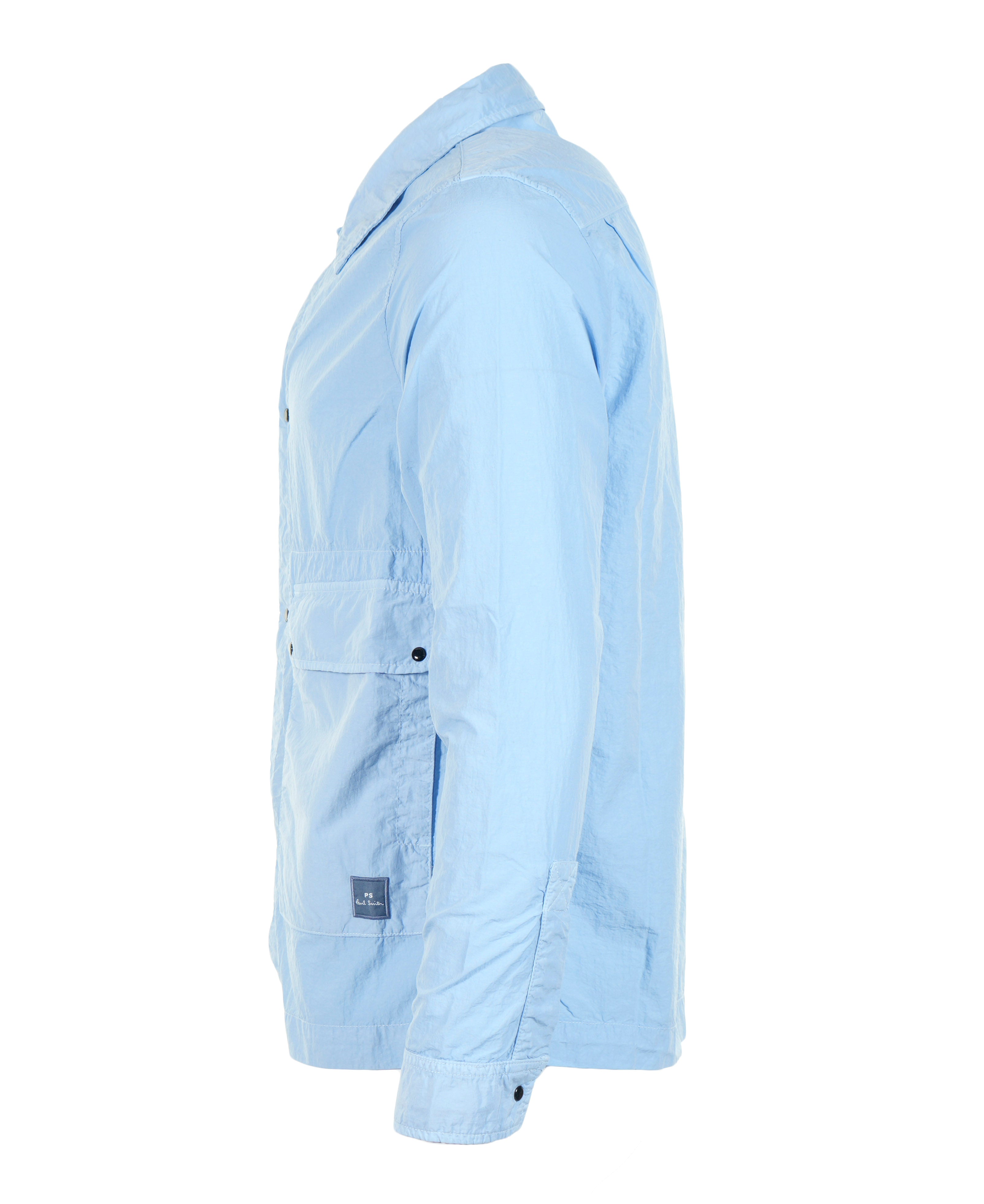Unlined Overshirt Jacket Light Blue