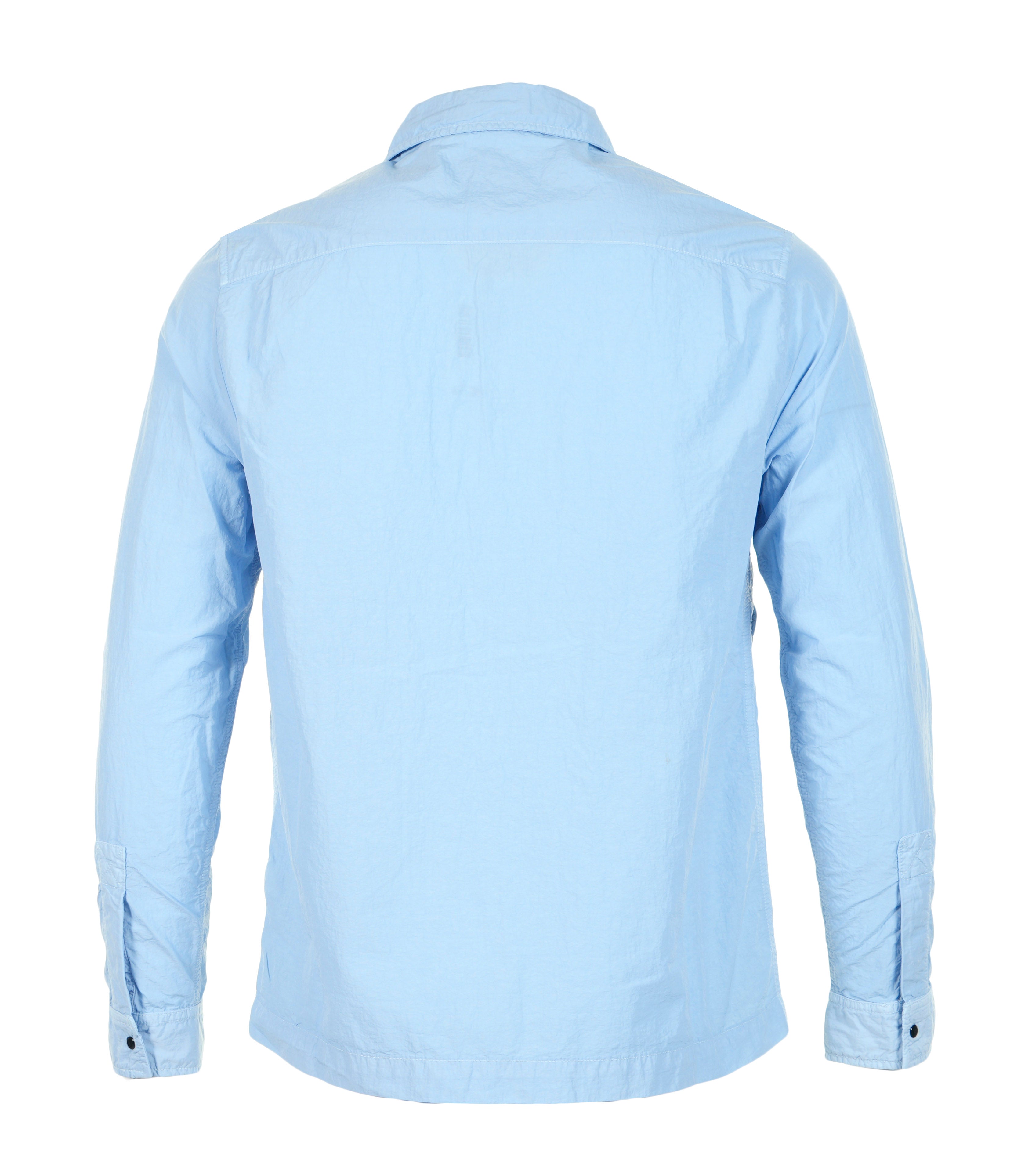 Unlined Overshirt Jacket Light Blue