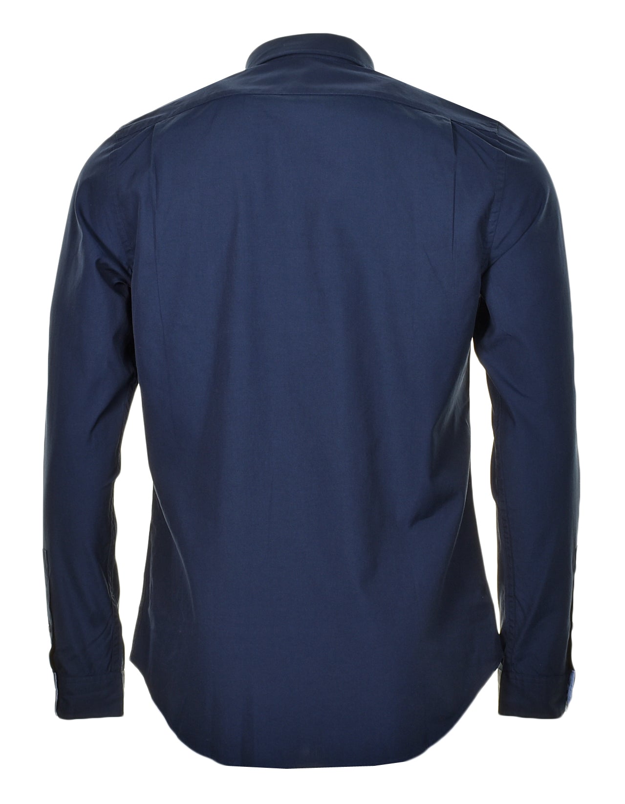 Long Sleeve Tailored Fit Zebra Shirt Navy