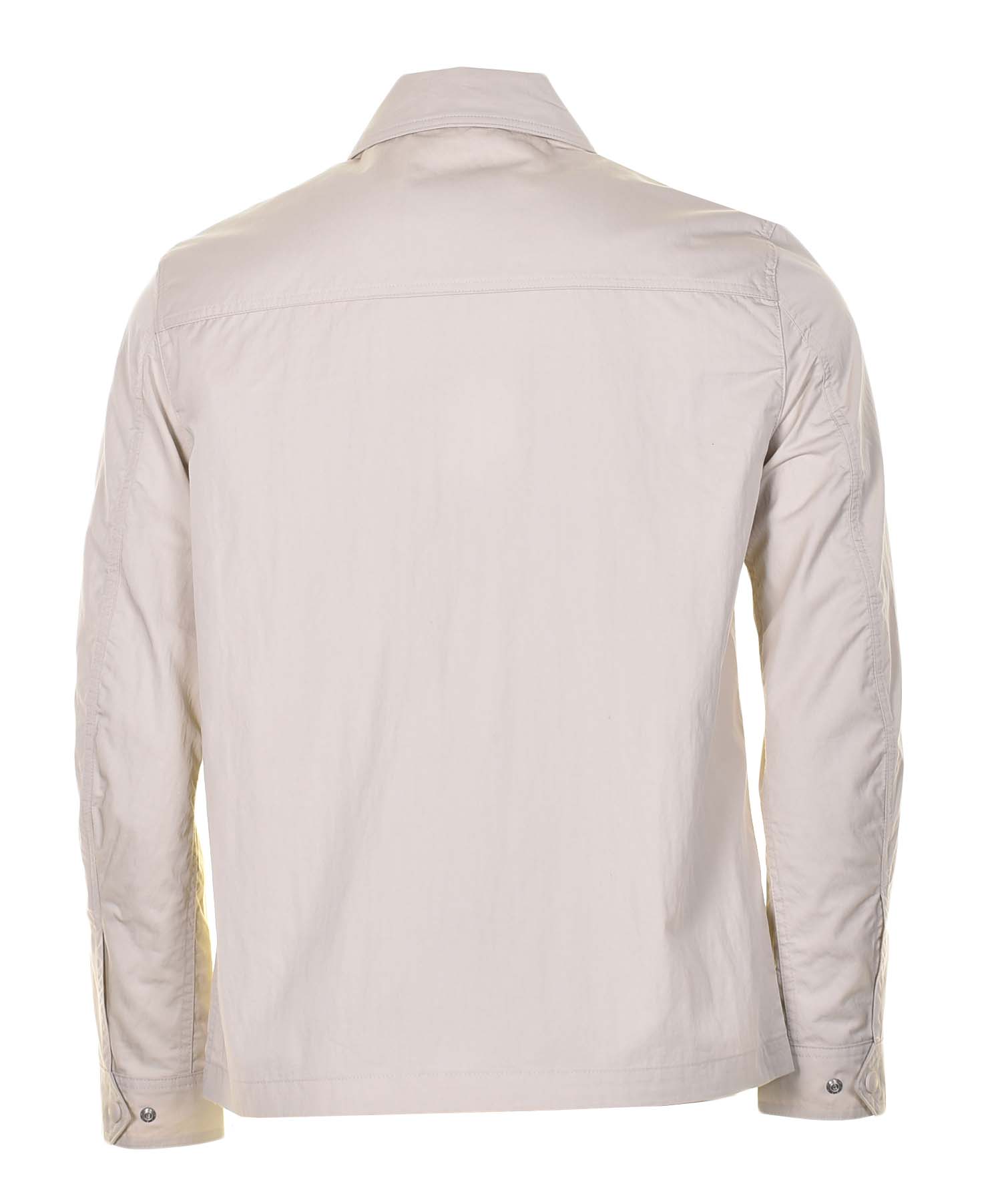 rear of Belstaff Drome overshirt in stone