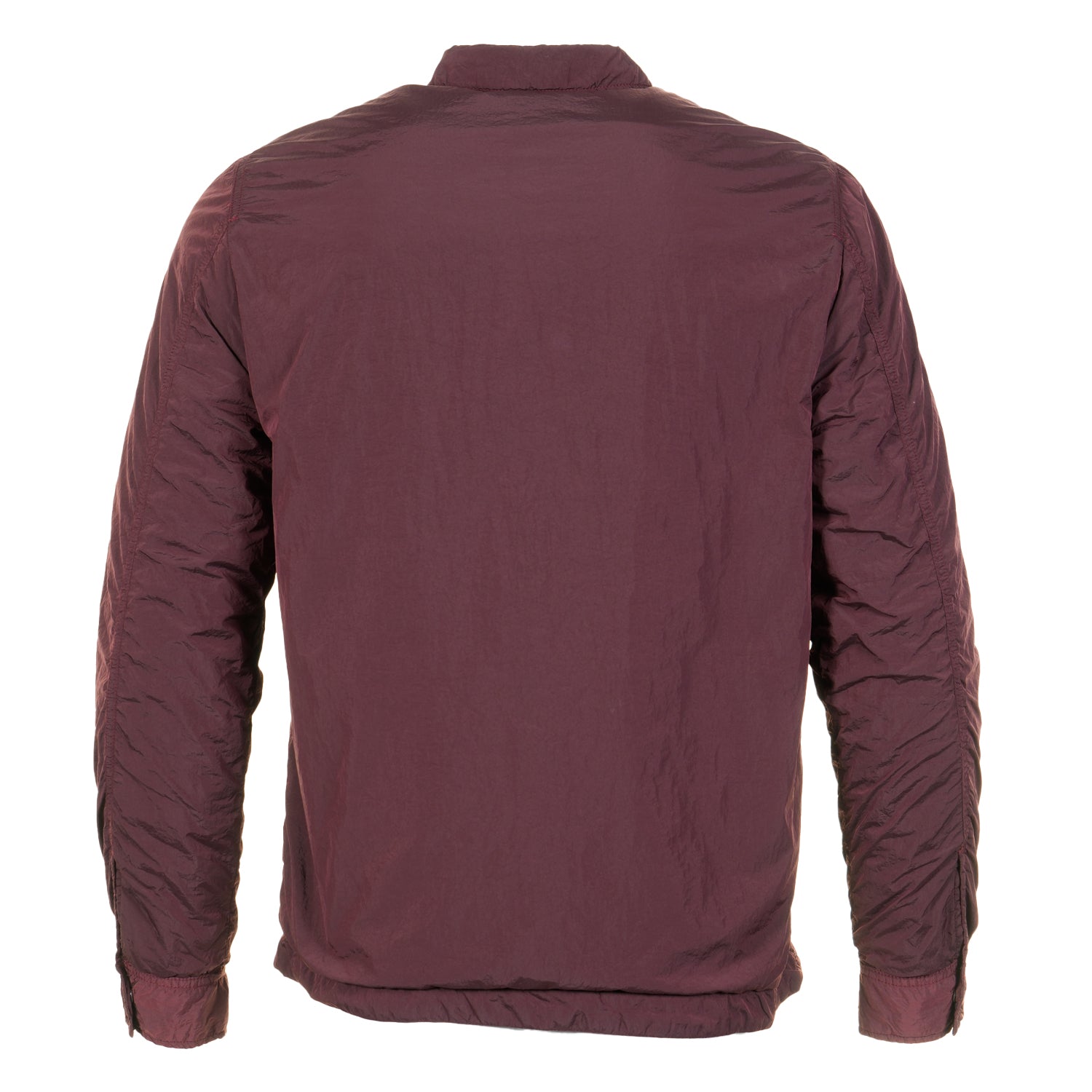 Garment Dyed Nylon Shirt Jacket Burgundy