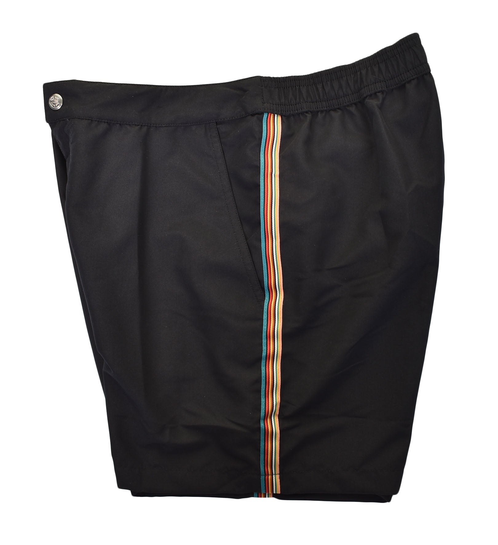 Tailored Signature Stripe Swim Shorts Black