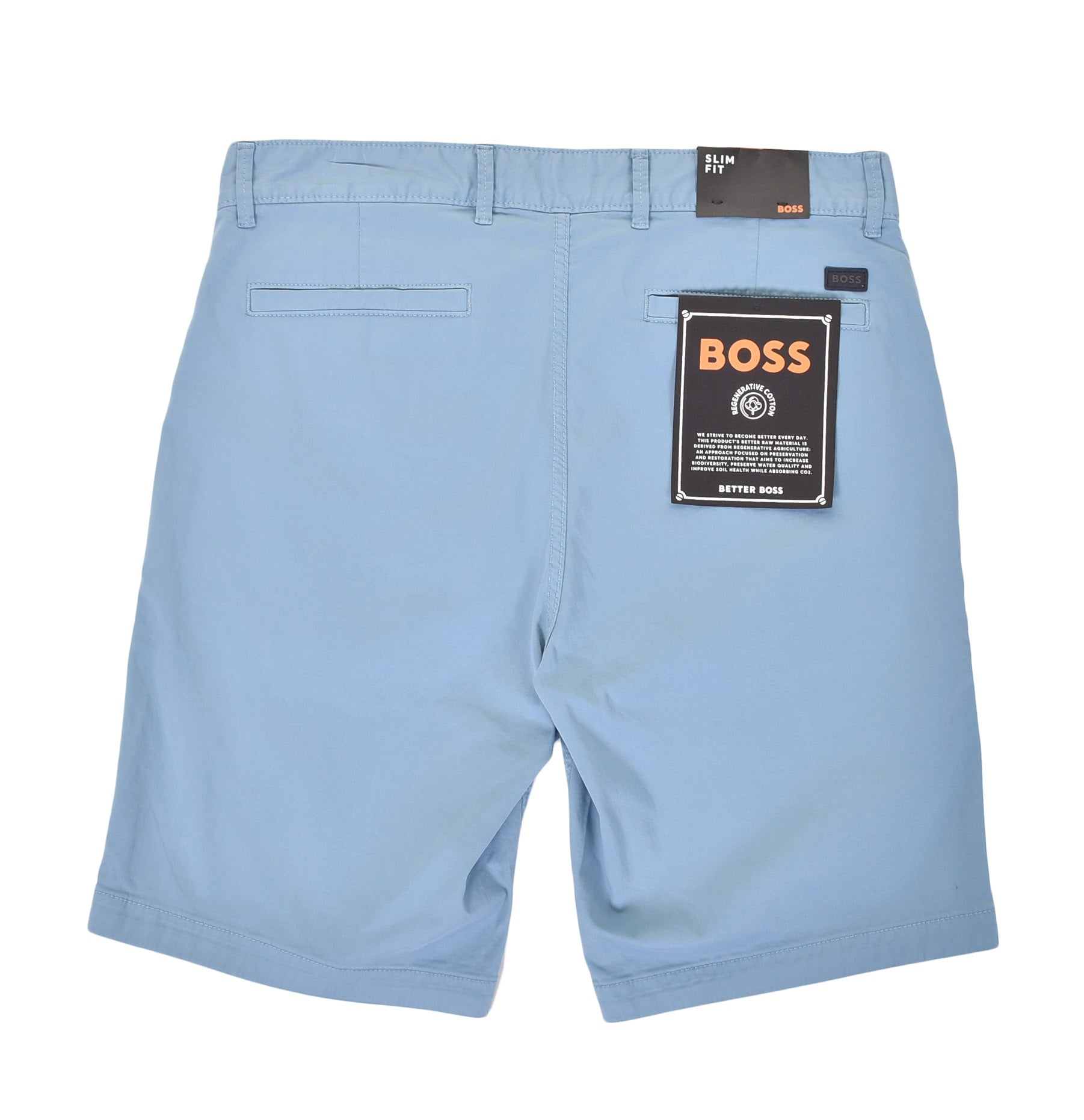 Chino Slim Shorts Open Blue