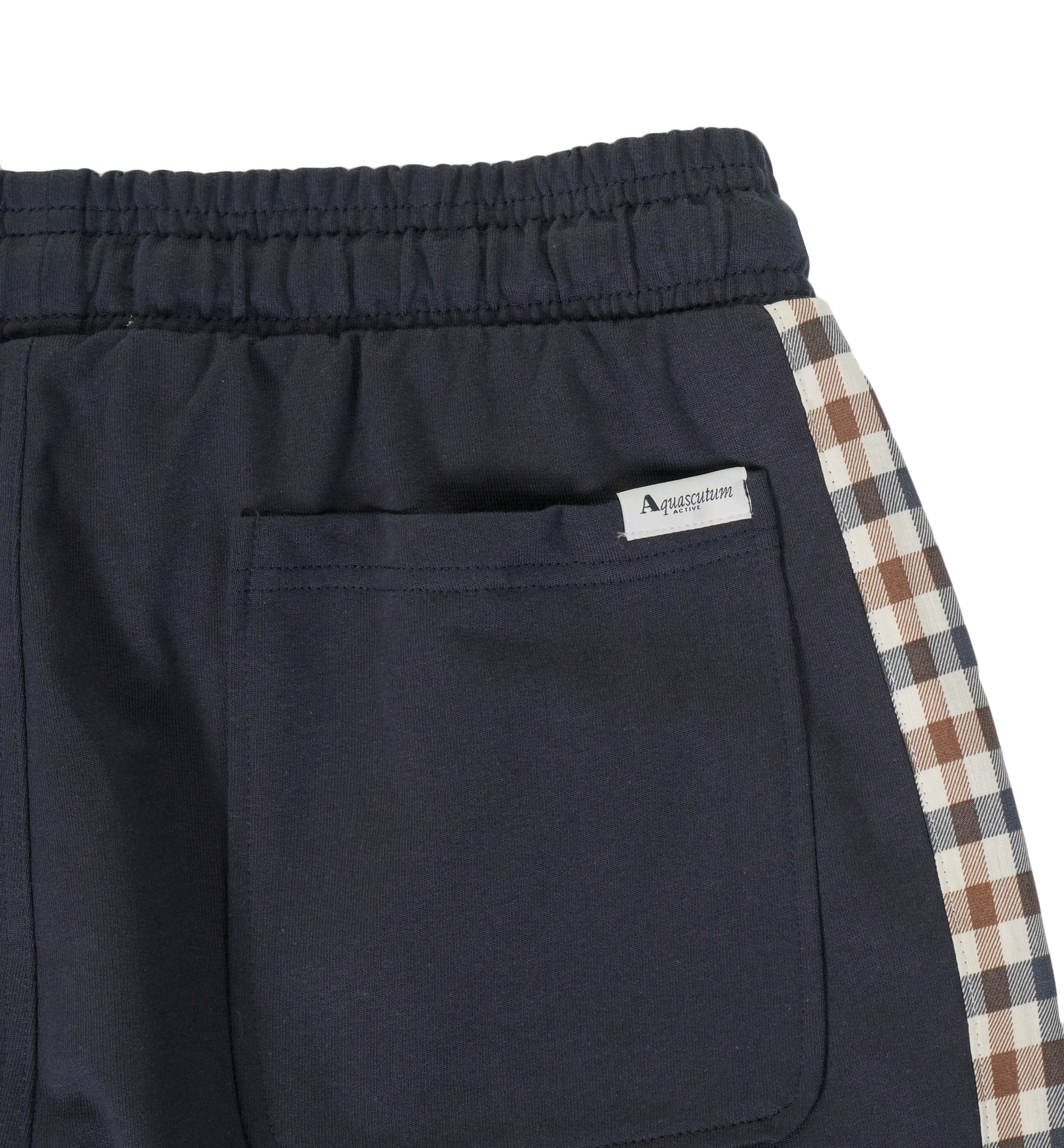 Active Sweat Shorts Iconic Check Detail Navy