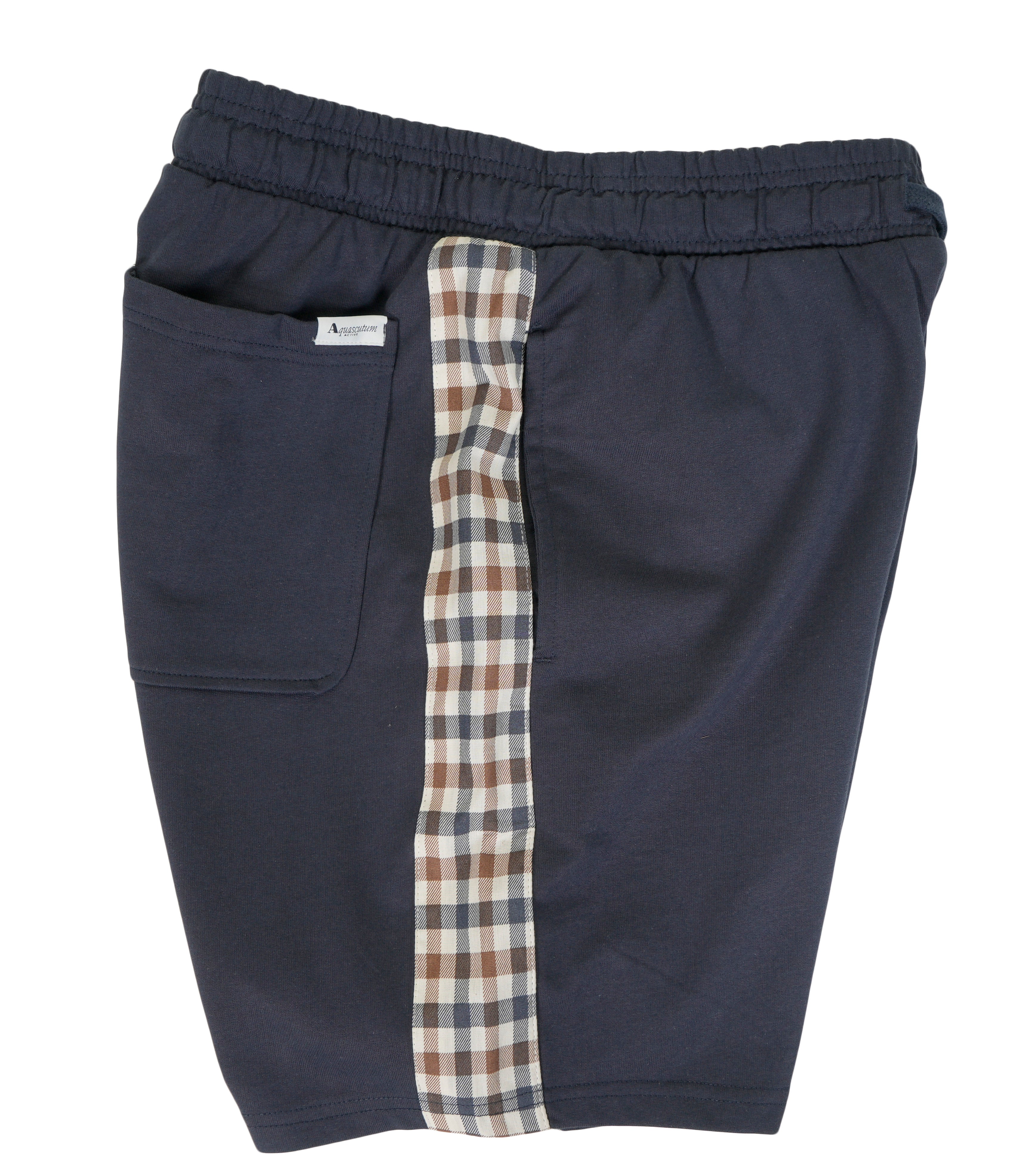 Active Sweat Shorts Iconic Check Detail Navy