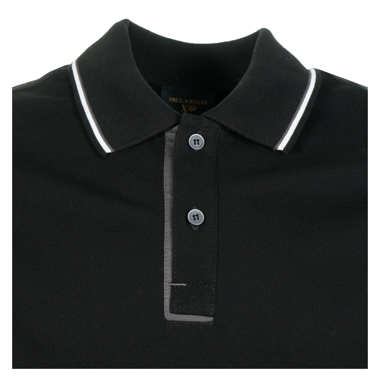 Short Sleeve XSoft Tipped Polo Shirt Black