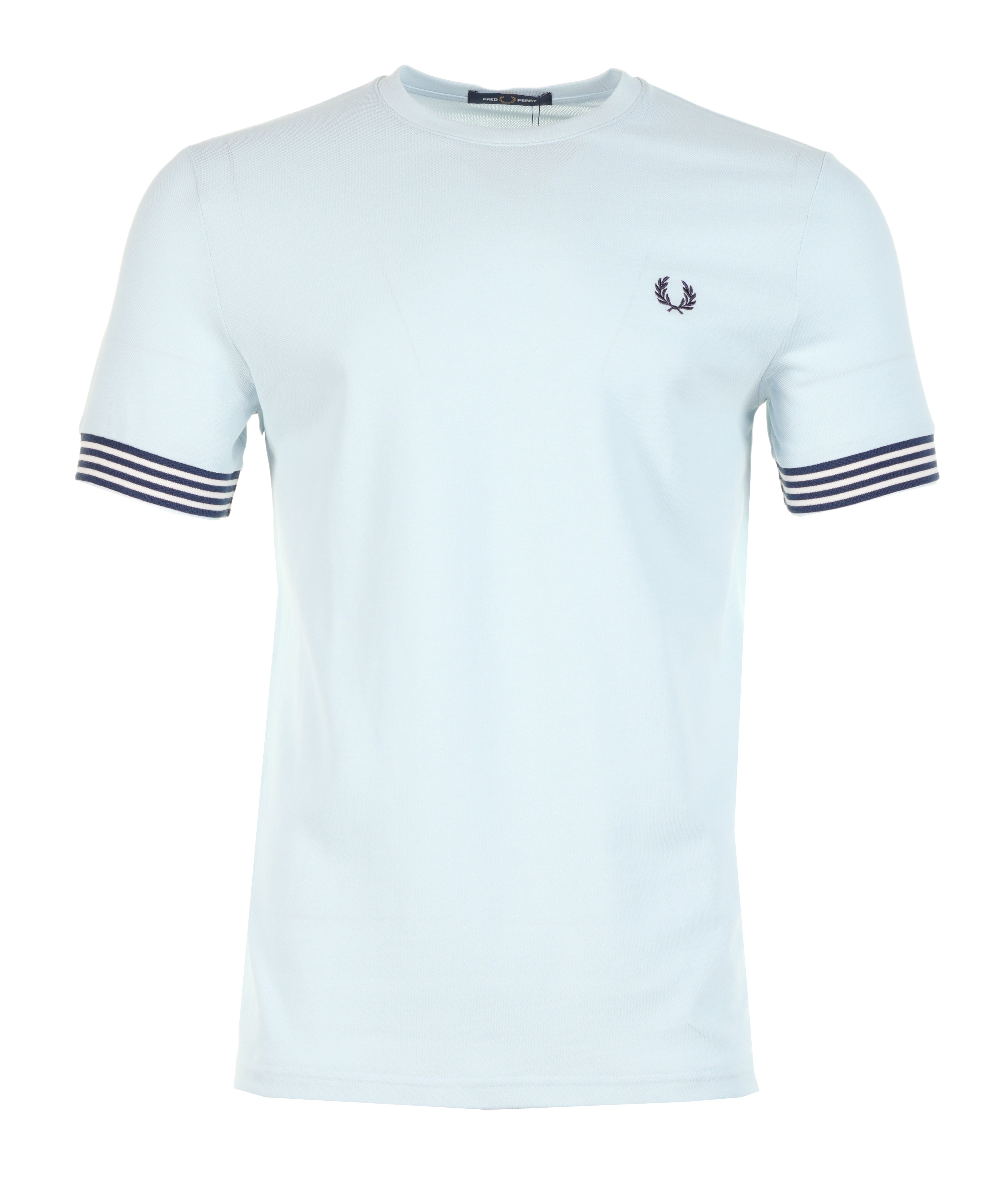 Striped Cuff Pique T Shirt Light Ice